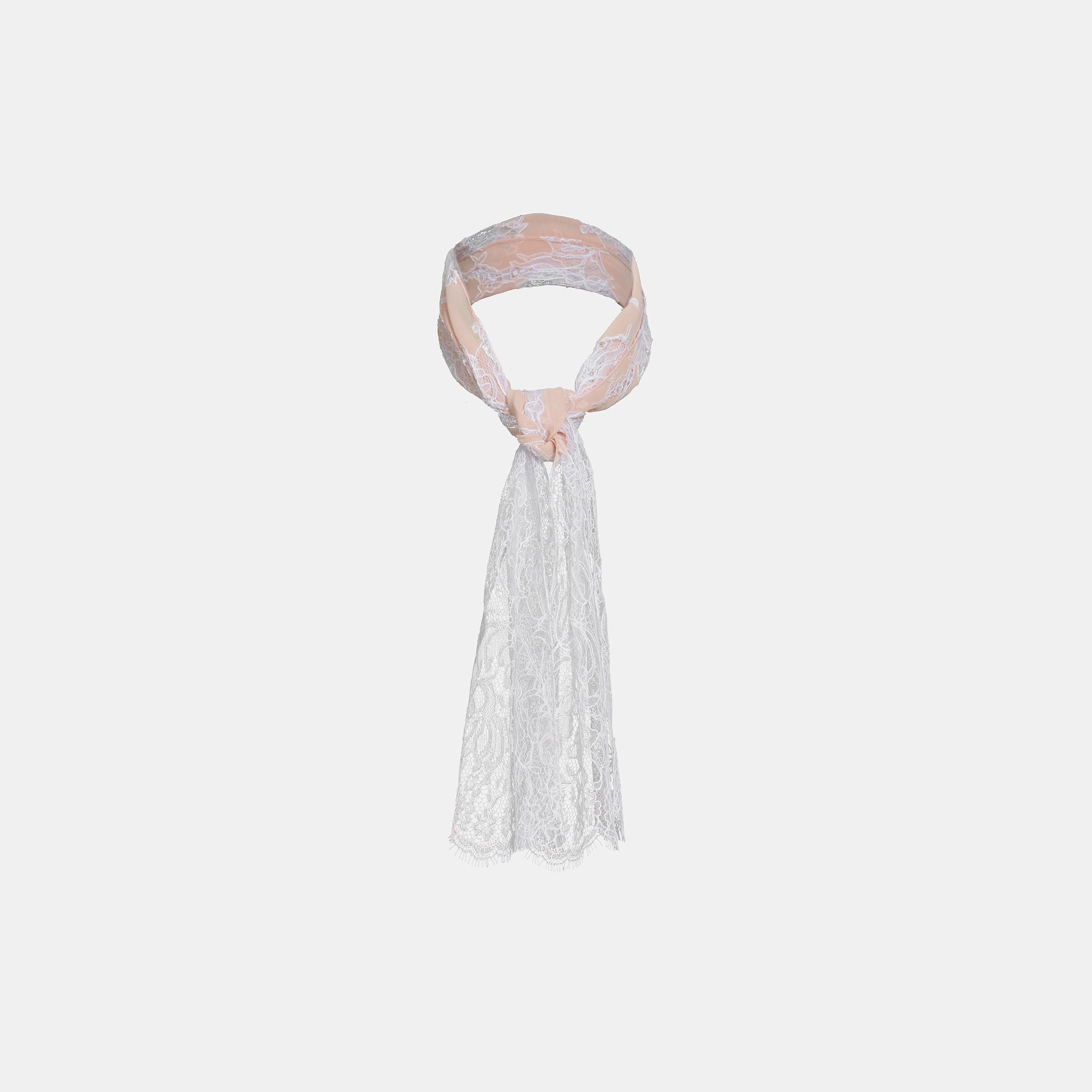 "Quiet Mastery" French top custom lace scarf—Amber Garden 
