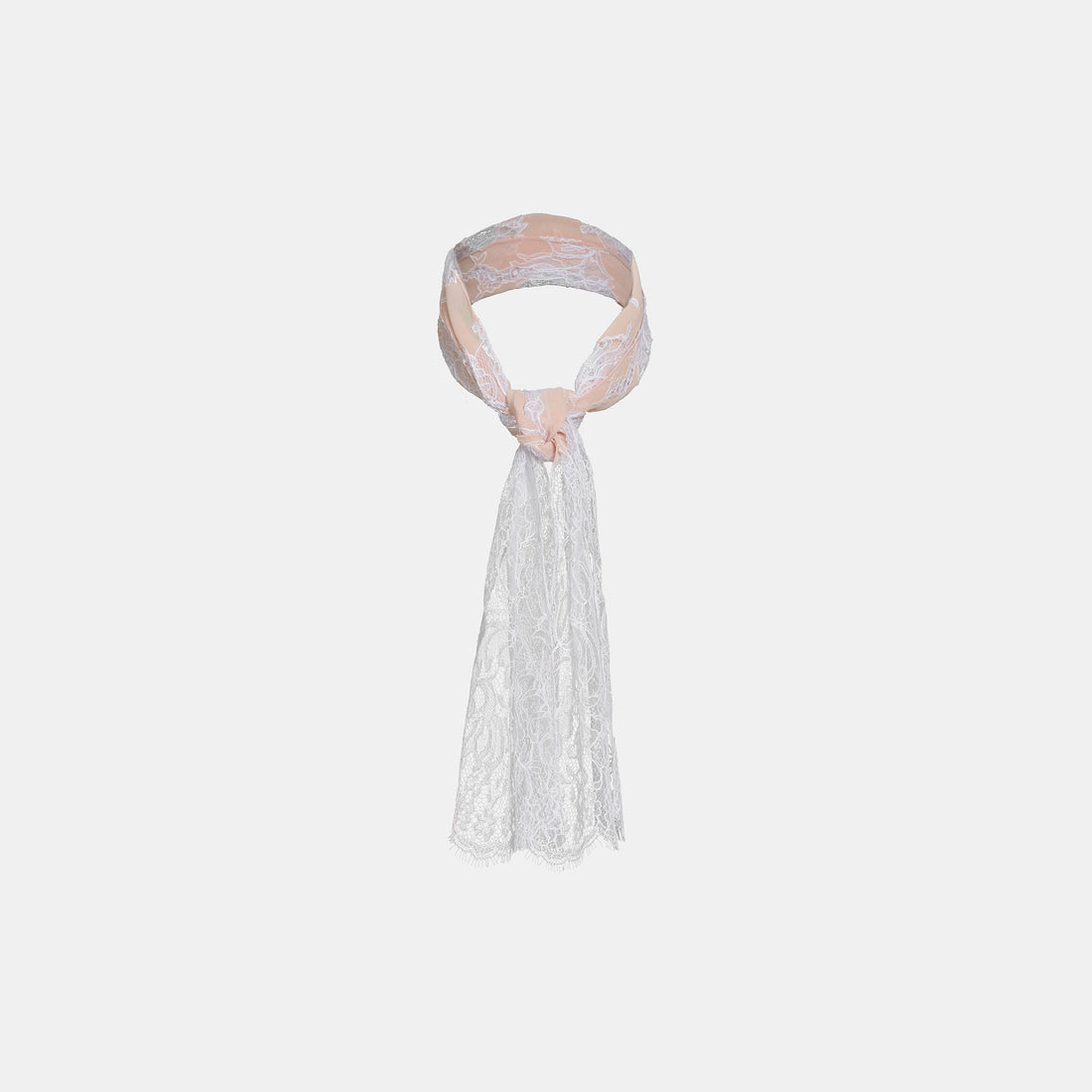 "Quiet Mastery" French top custom lace scarf—Amber Garden 