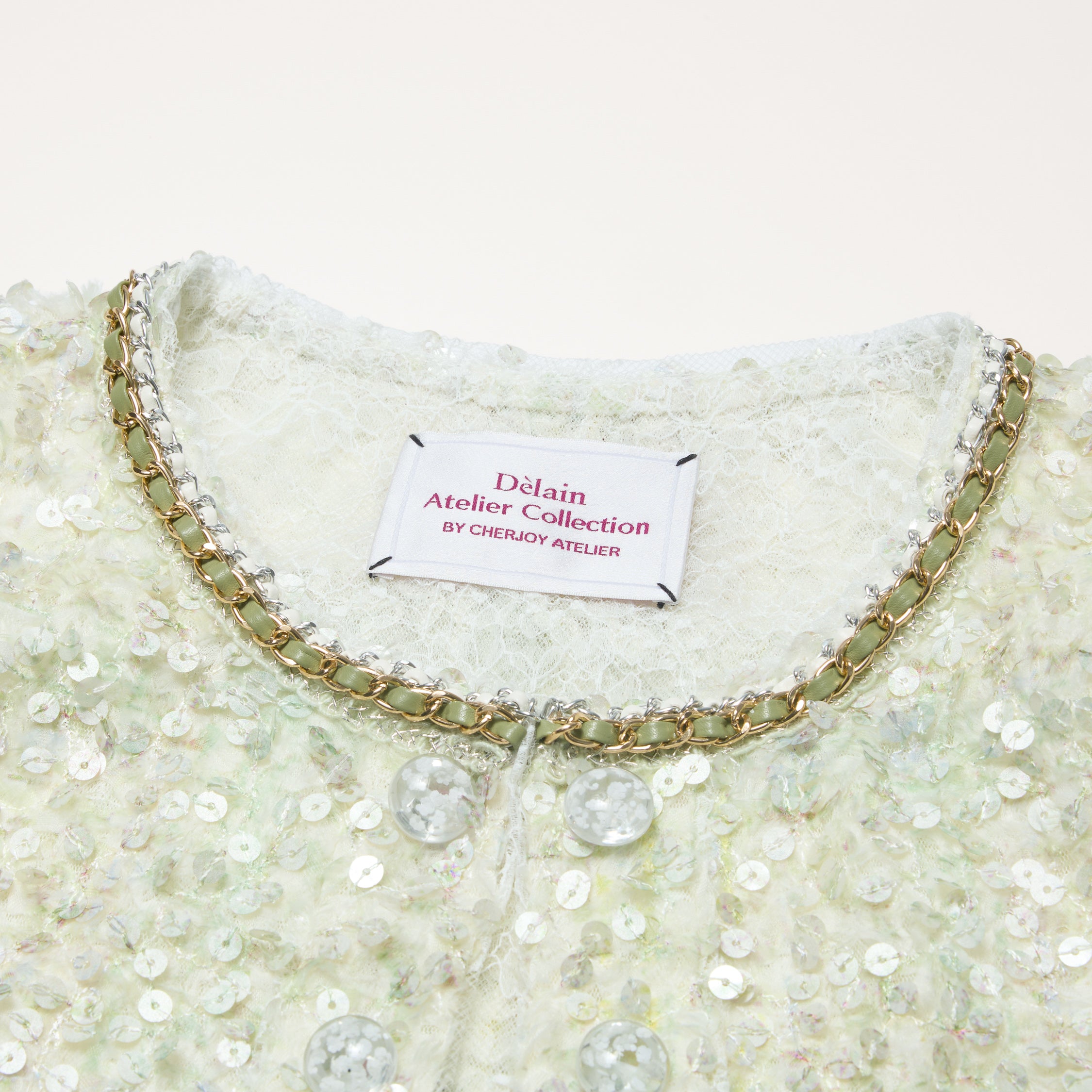 “Imperial Garden Teatime” 瑞士頂級高級訂製手工亮片蕾絲外套—Dewlight Garden晨露花園