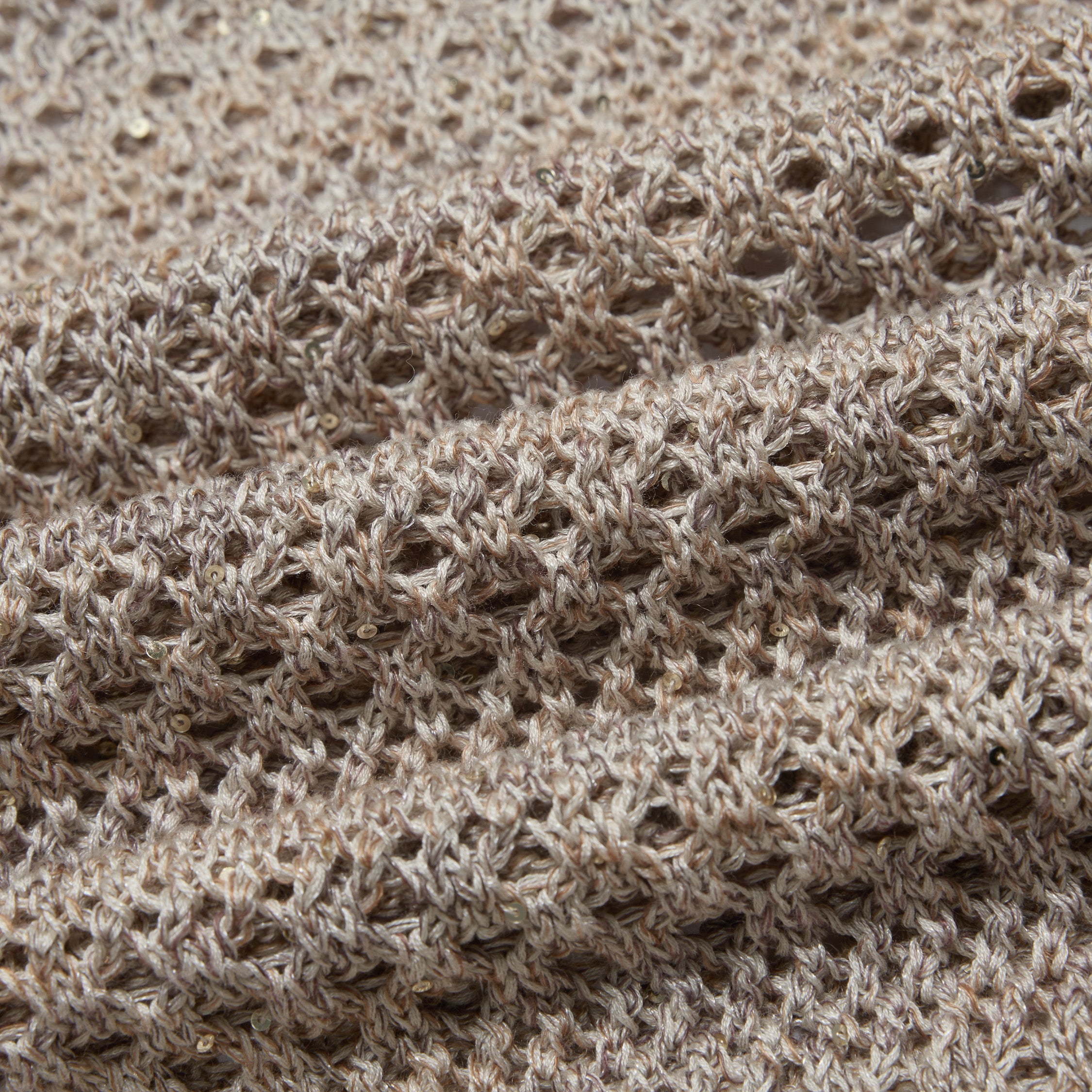 “Weekend at Monaco”Silk Cashmere鏤織微光星點薄織上衣—Amber Shore暖岸浮光