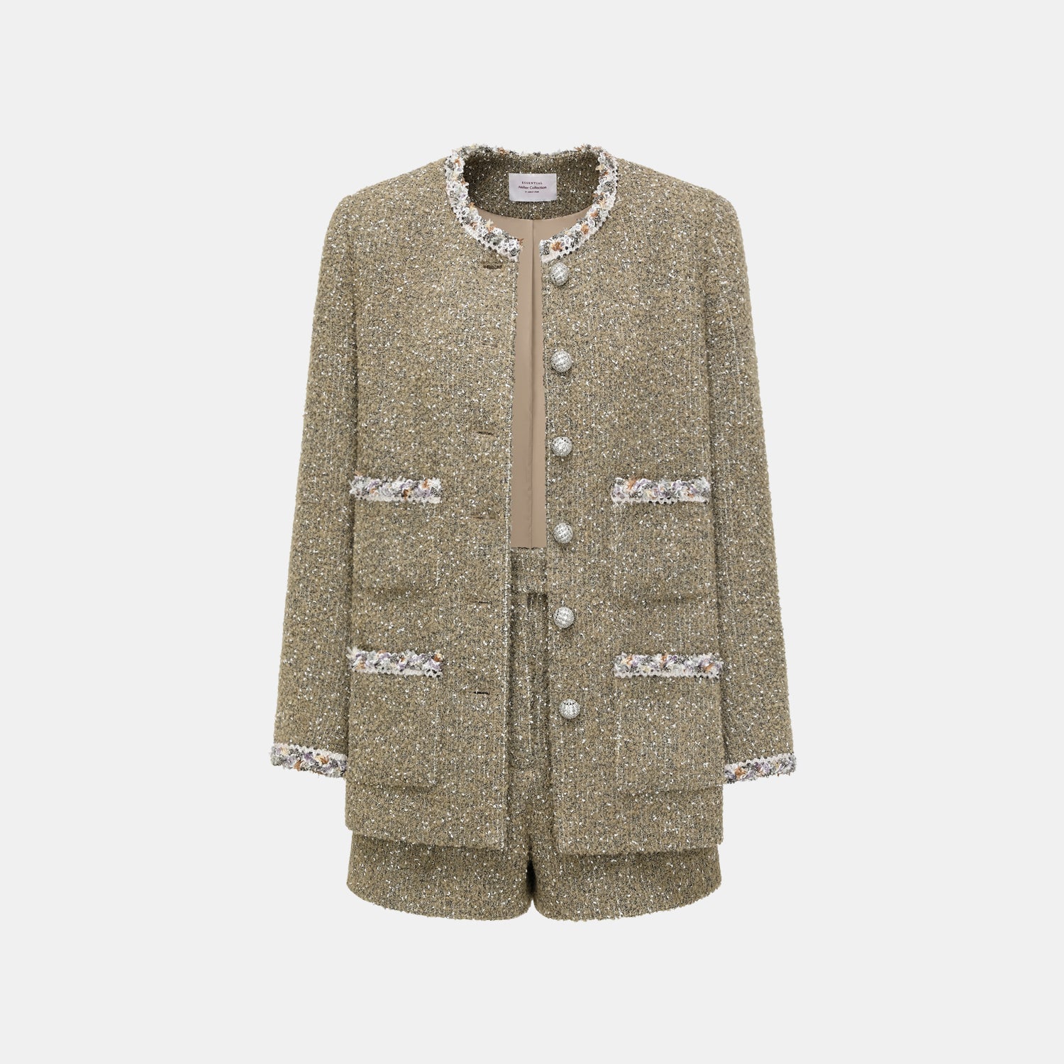 "Chelsea Citywalk." 義大利肌理工藝花呢短褲—Amber Moss