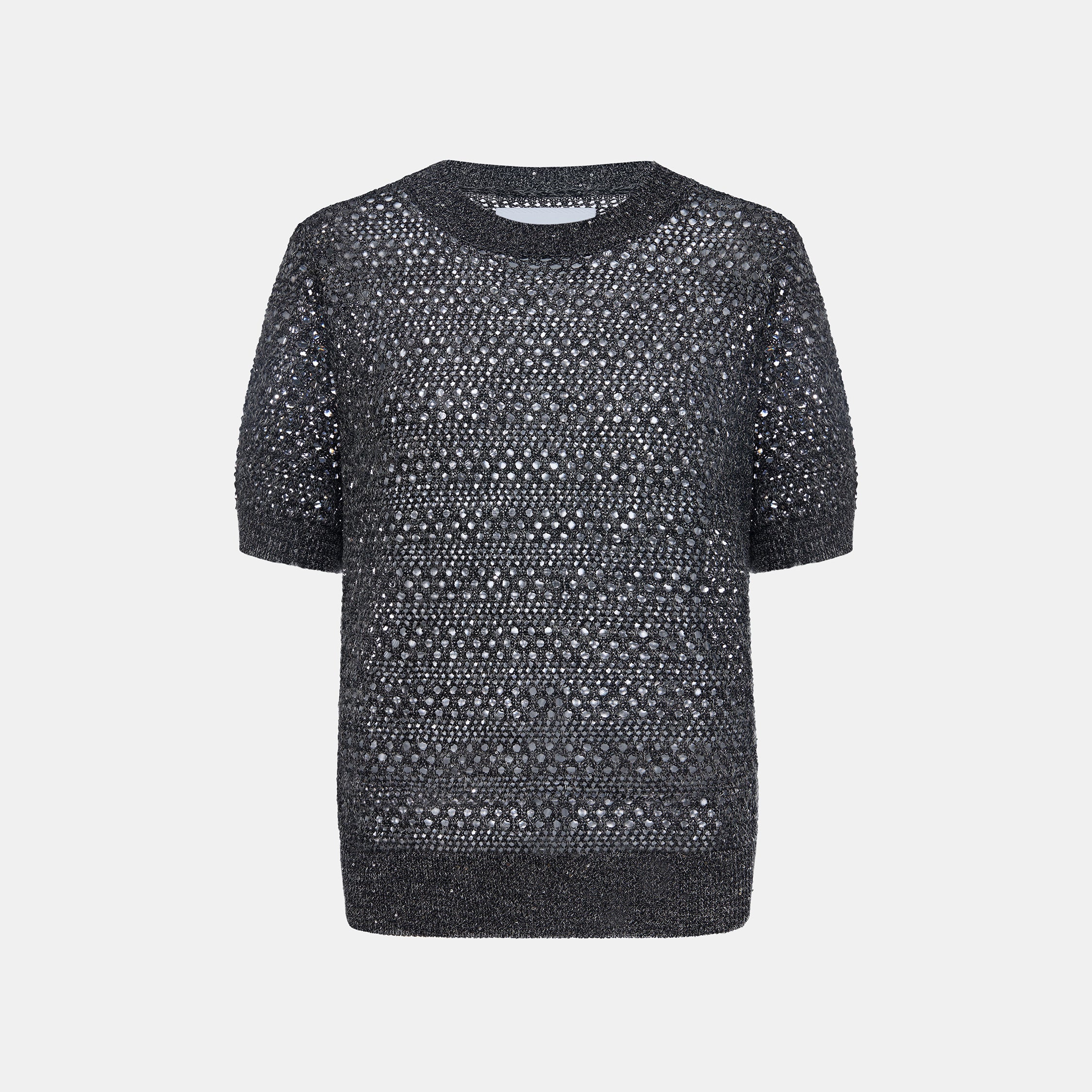 “Weekend at Monaco”Silk Cashmere鏤織微光星點薄織上衣—Night Tide夜潮餘暈