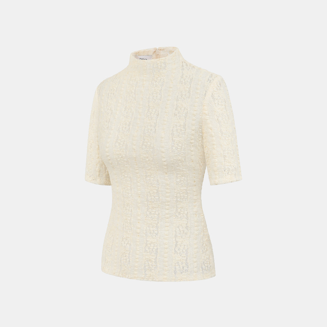 "Quiet Mastery."義大利立體點花勾織星點蕾絲上衣—Velvet Moon暖月低語