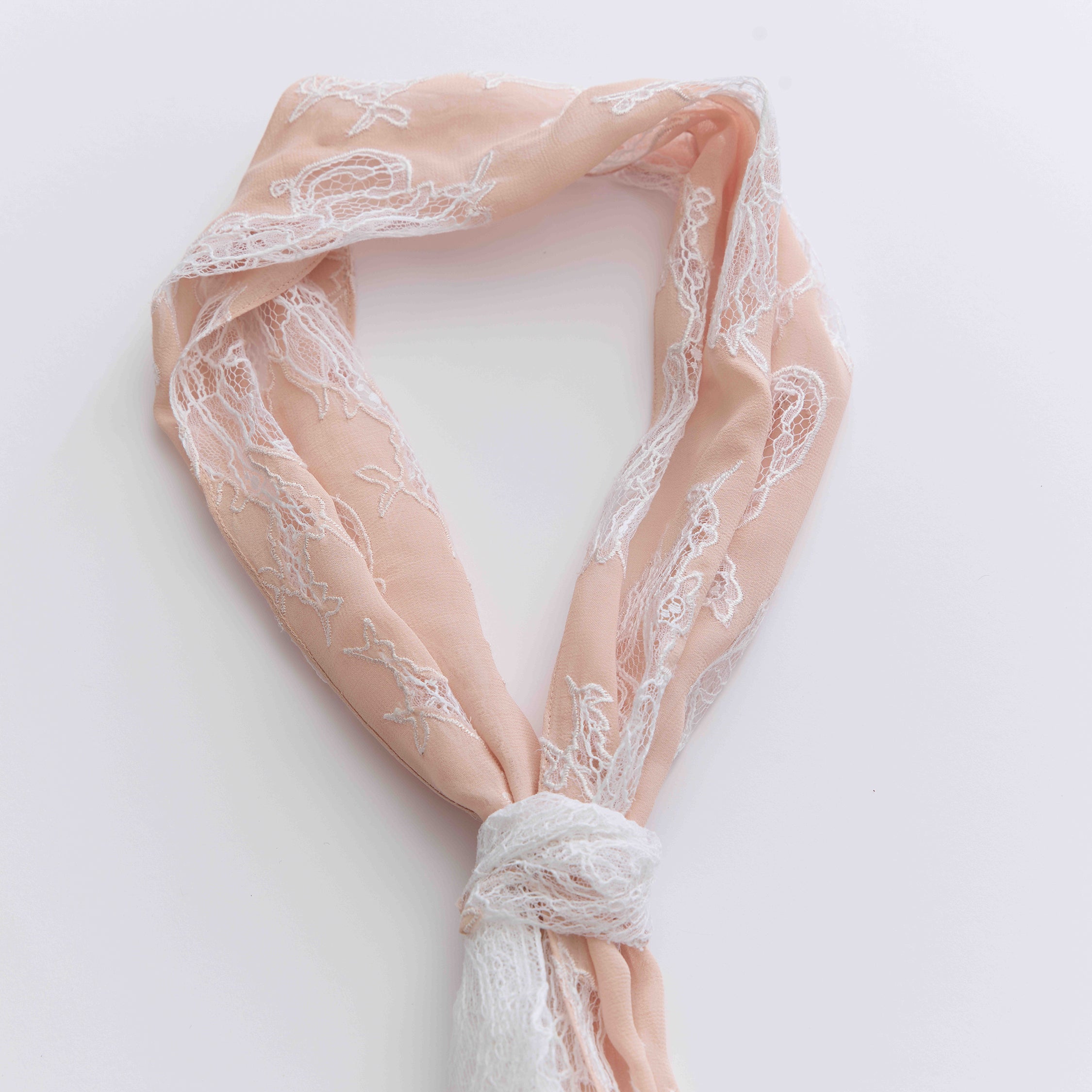 "Quiet Mastery" French top custom lace scarf—Amber Garden 