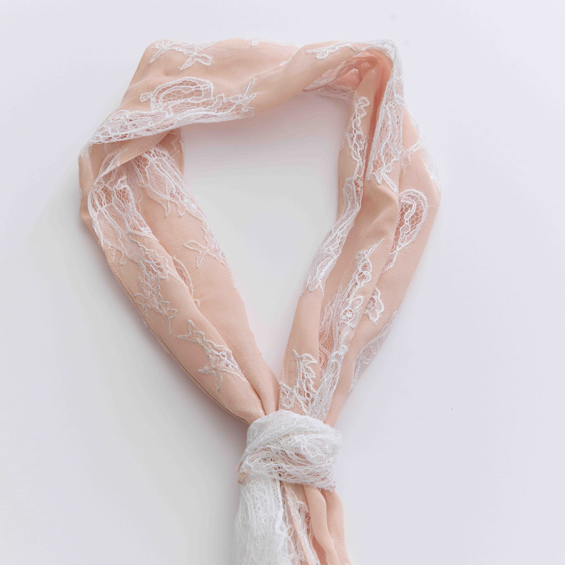 "Quiet Mastery" French top custom lace scarf—Amber Garden 