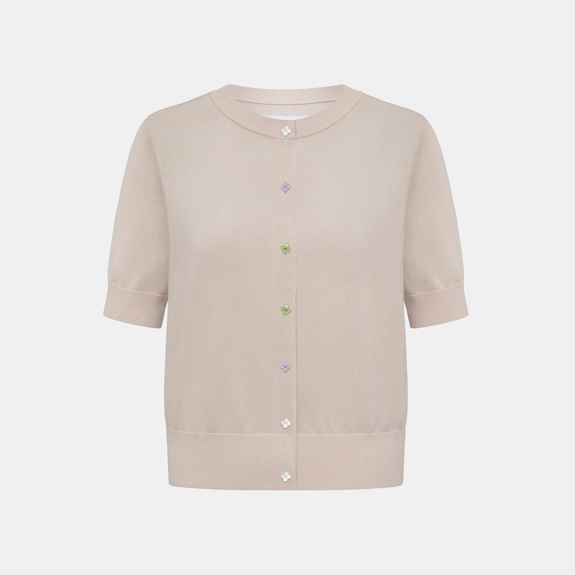 “Summer Diary”天絲柔光花釦薄織上衣—Petal Light花映晨光