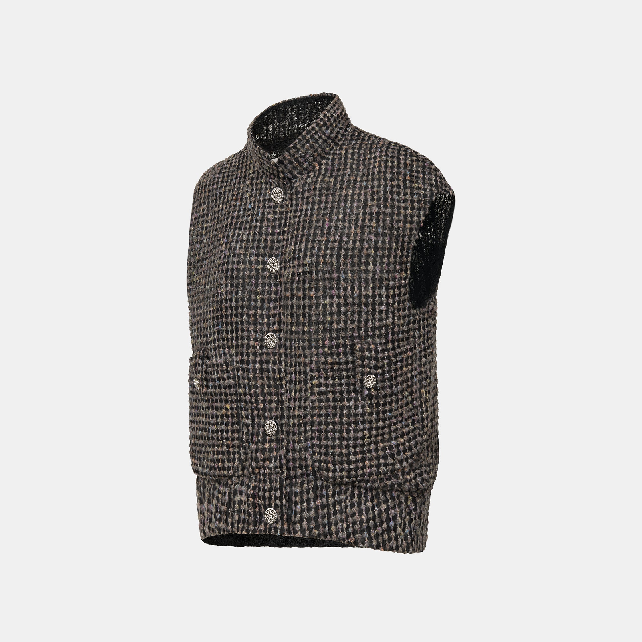 “Gallery Hours”立體彩織工藝Oversized背心—Playful Weave彩織樂點