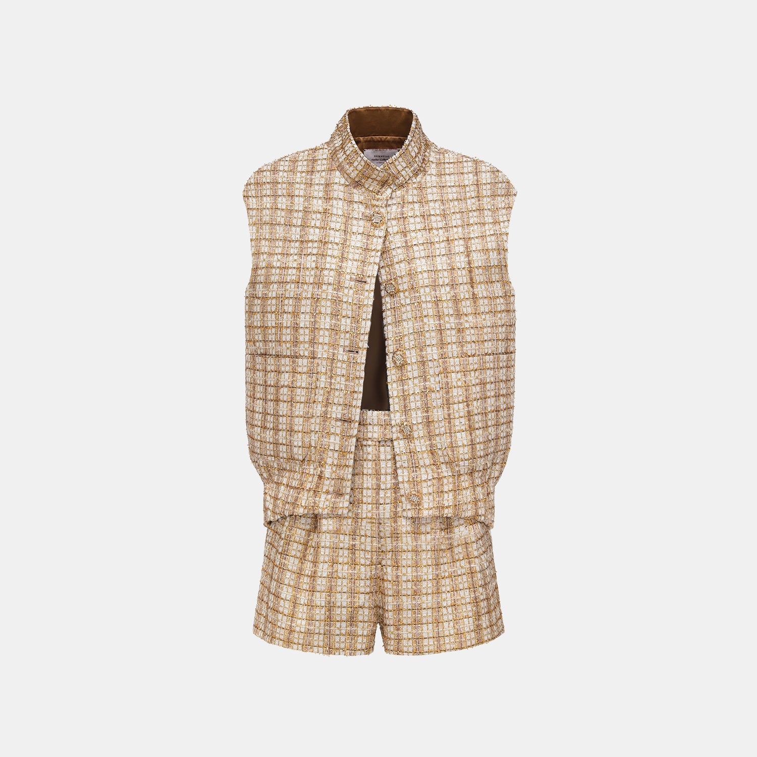 "Sloane Ave." 法國頂級縷金工藝蕾絲花呢Oversized背心—Versailles Chanson凡爾賽香頌