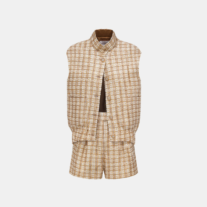 "Sloane Ave." 法國頂級縷金工藝蕾絲花呢Oversized背心—Versailles Chanson凡爾賽香頌