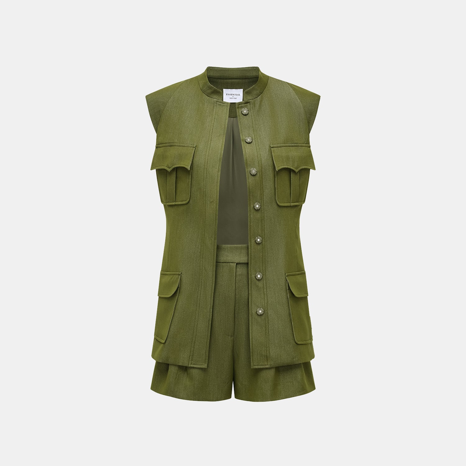 "Weekend at Monaco." 義大利肌理面料短褲—Pistachio