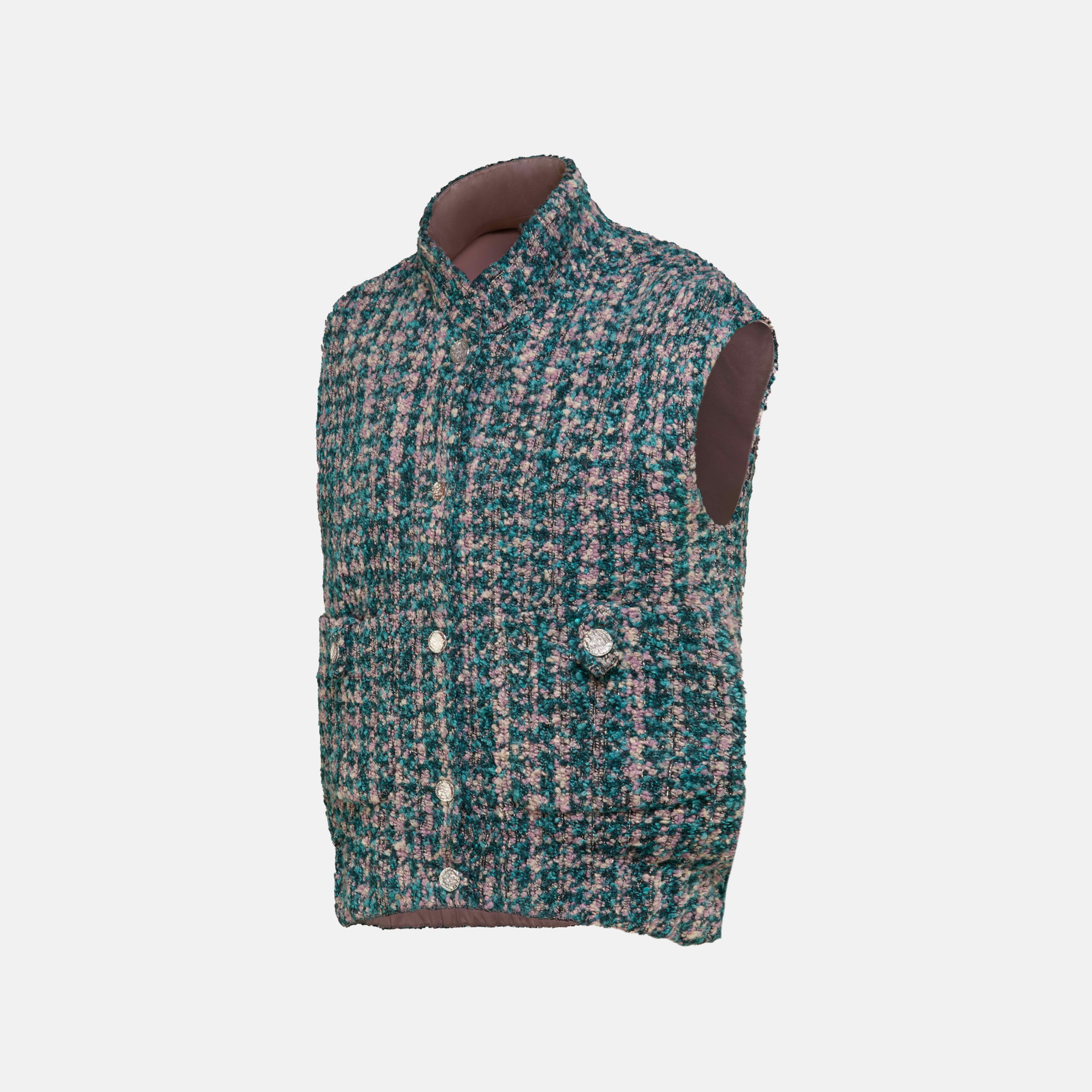 “Édition du 25 de Nuit” 義大利立體絨圈縈紗Oversized花呢背心—Sugarkiss Noël聖誕糖語