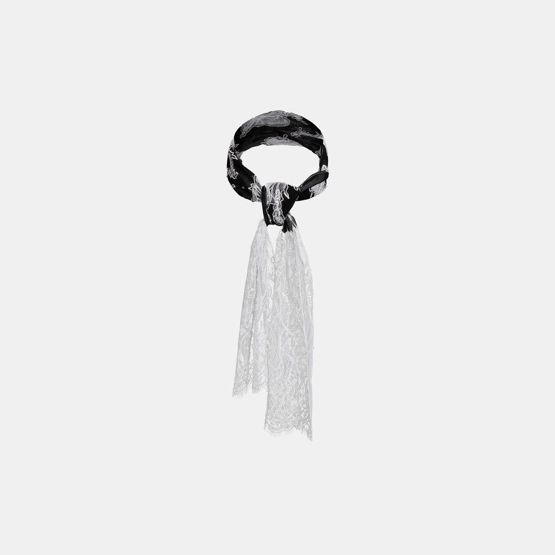"Quiet Mastery" French top custom lace scarf—Amber Garden 
