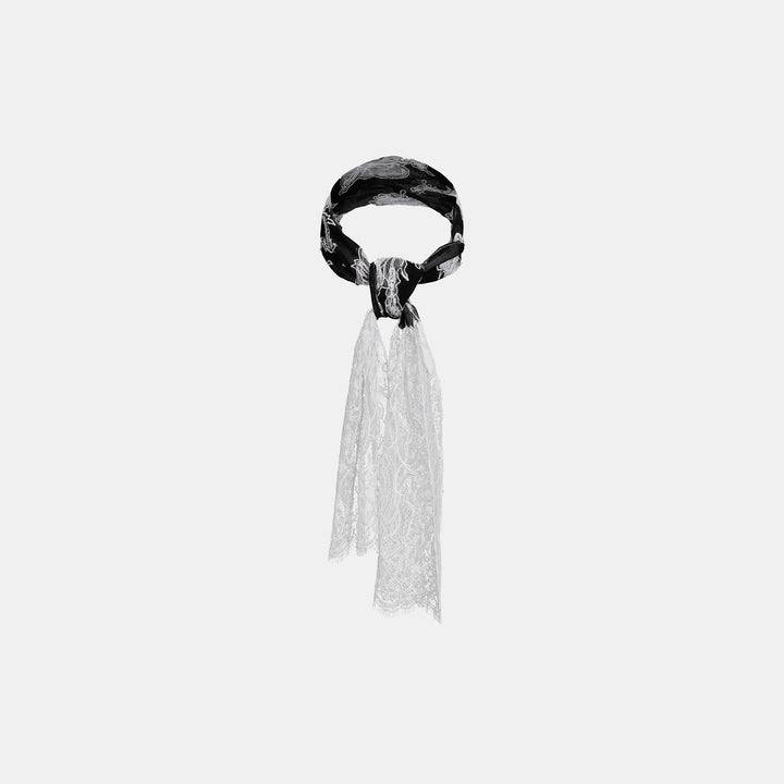 "Quiet Mastery" French top custom lace scarf—Amber Garden 