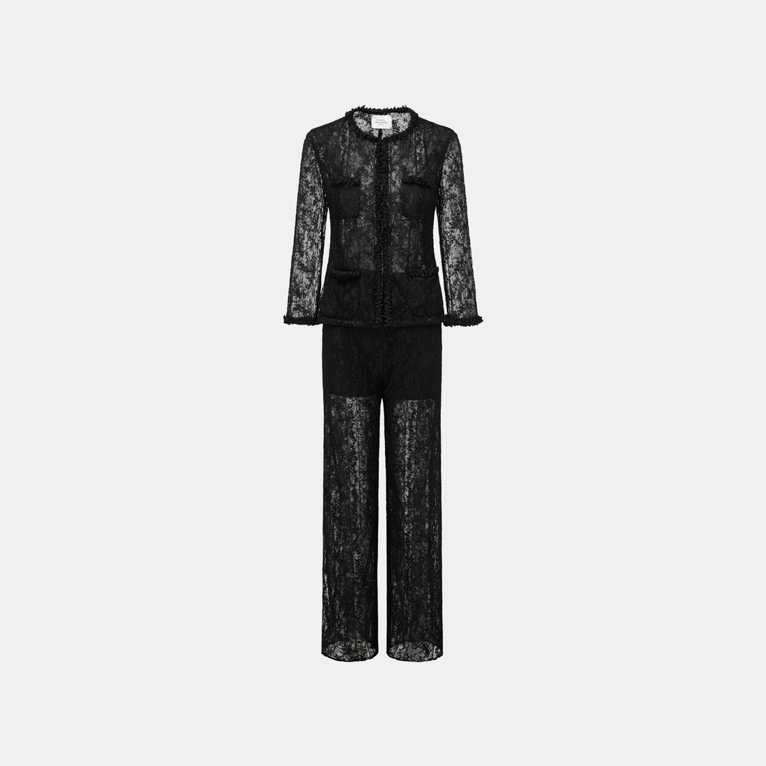 "Quiet Mastery." French top luxury lace cardigan—Gilded Mirror