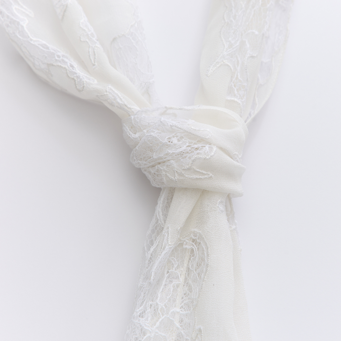 "Quiet Mastery" French top custom lace scarf—Amber Garden 