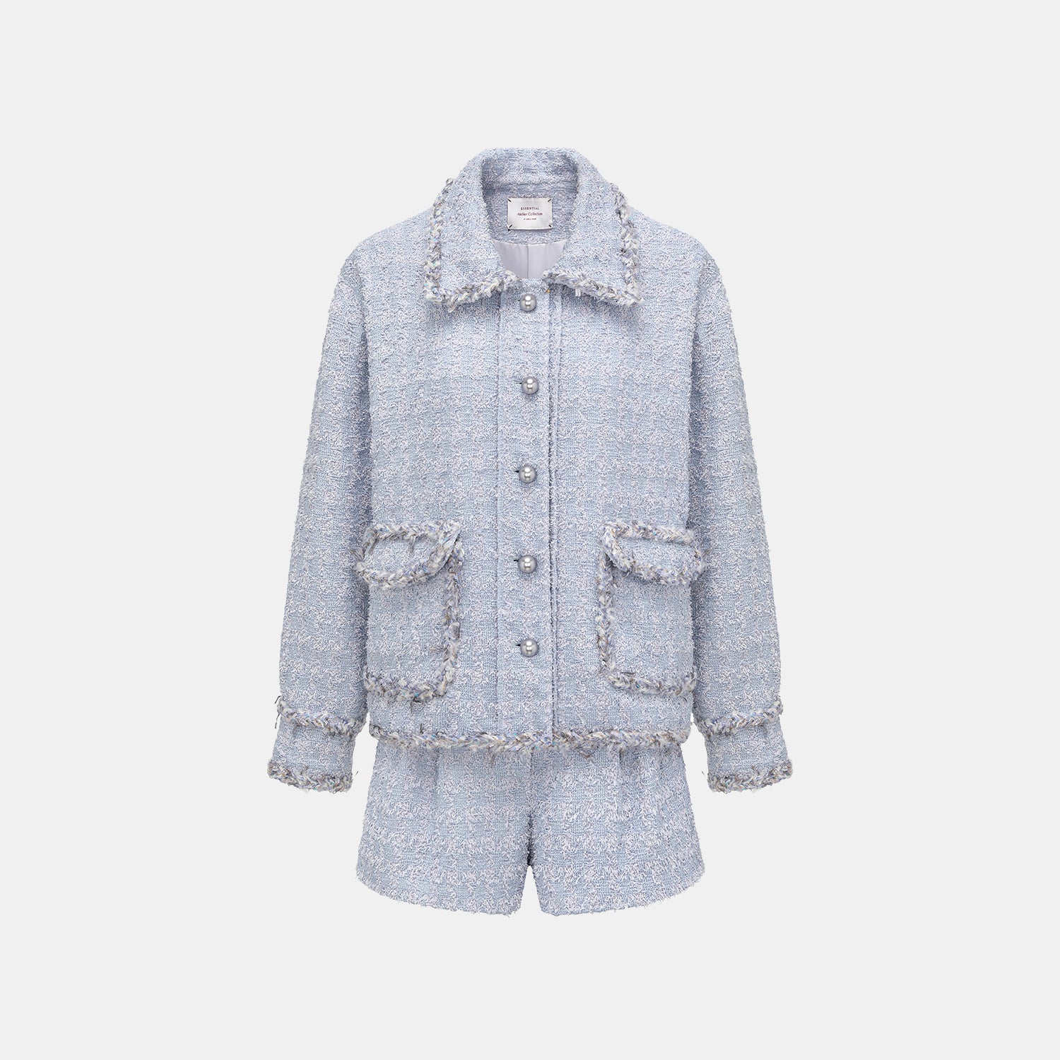 “Tokyo’Hours” 西班牙千鳥紋簇絨工藝花呢短褲——Violet Hour紫韻漫境