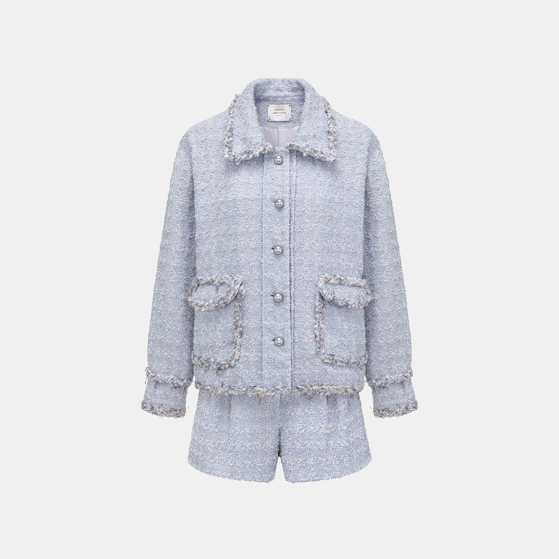 “Tokyo’Hours” 西班牙千鳥紋簇絨工藝花呢短褲——Violet Hour紫韻漫境