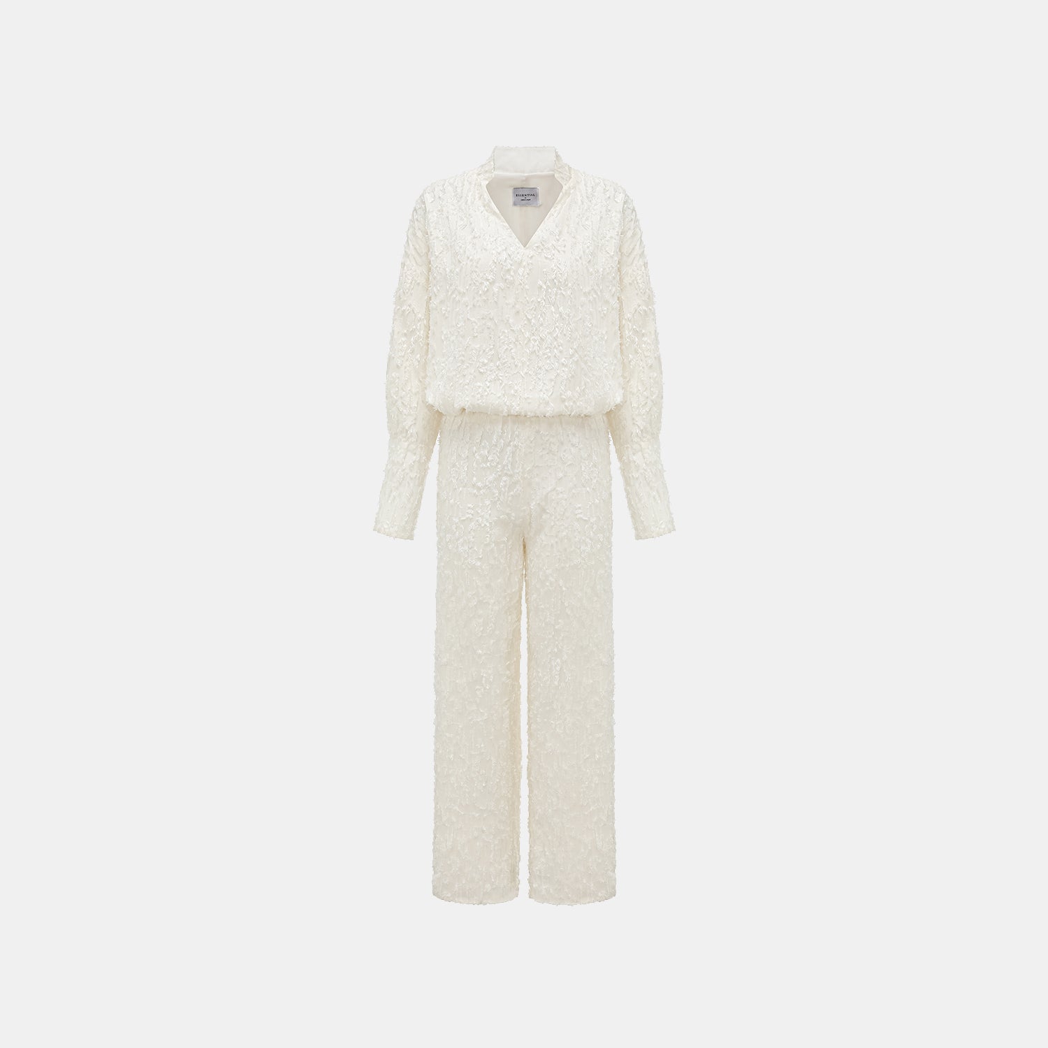 “春意” 燒花工藝超柔輕國風闊腿長褲