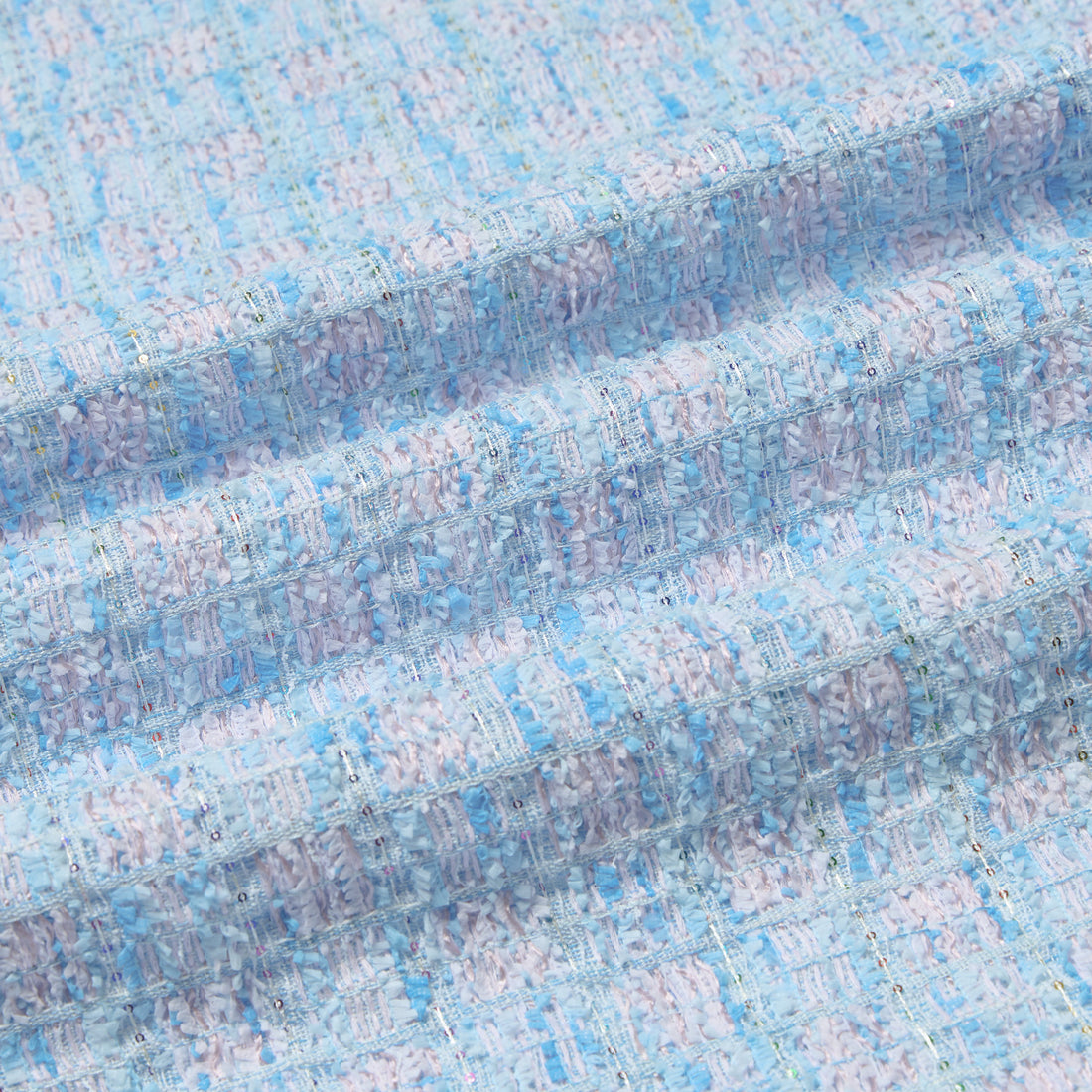 "Chelsea Citywalk." 法國立體簇紗亮片花呢外套—Blue Haze藍調清晨