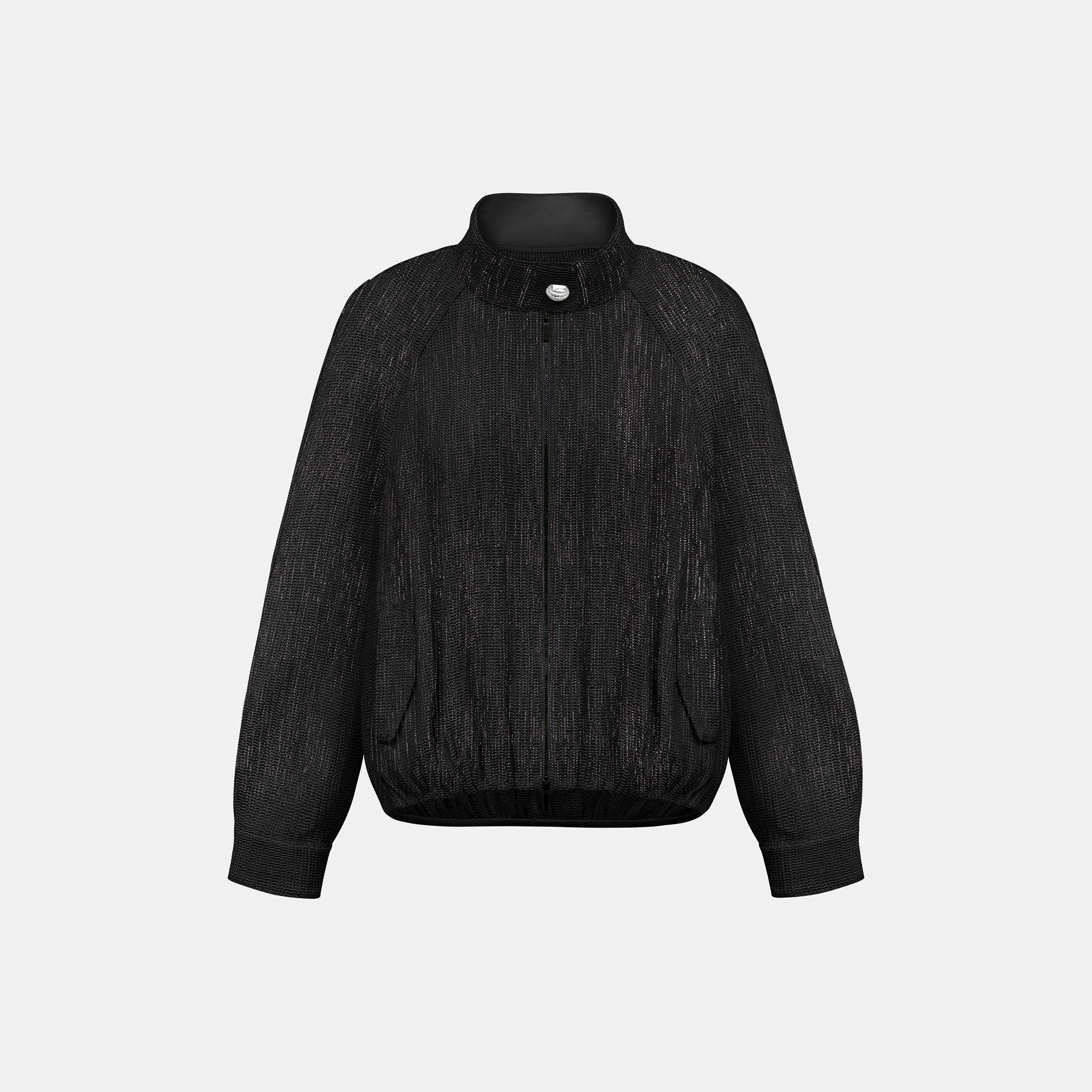 “Weekend at Monaco”日本銀光織格狩獵外套—Noir Luster 夜曜微光