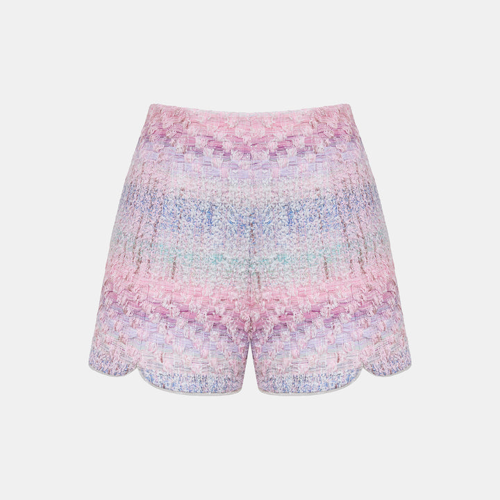 “Brunch at Ritz”法國羽紗流蘇花呢短褲—Woven Éclat 織光流影