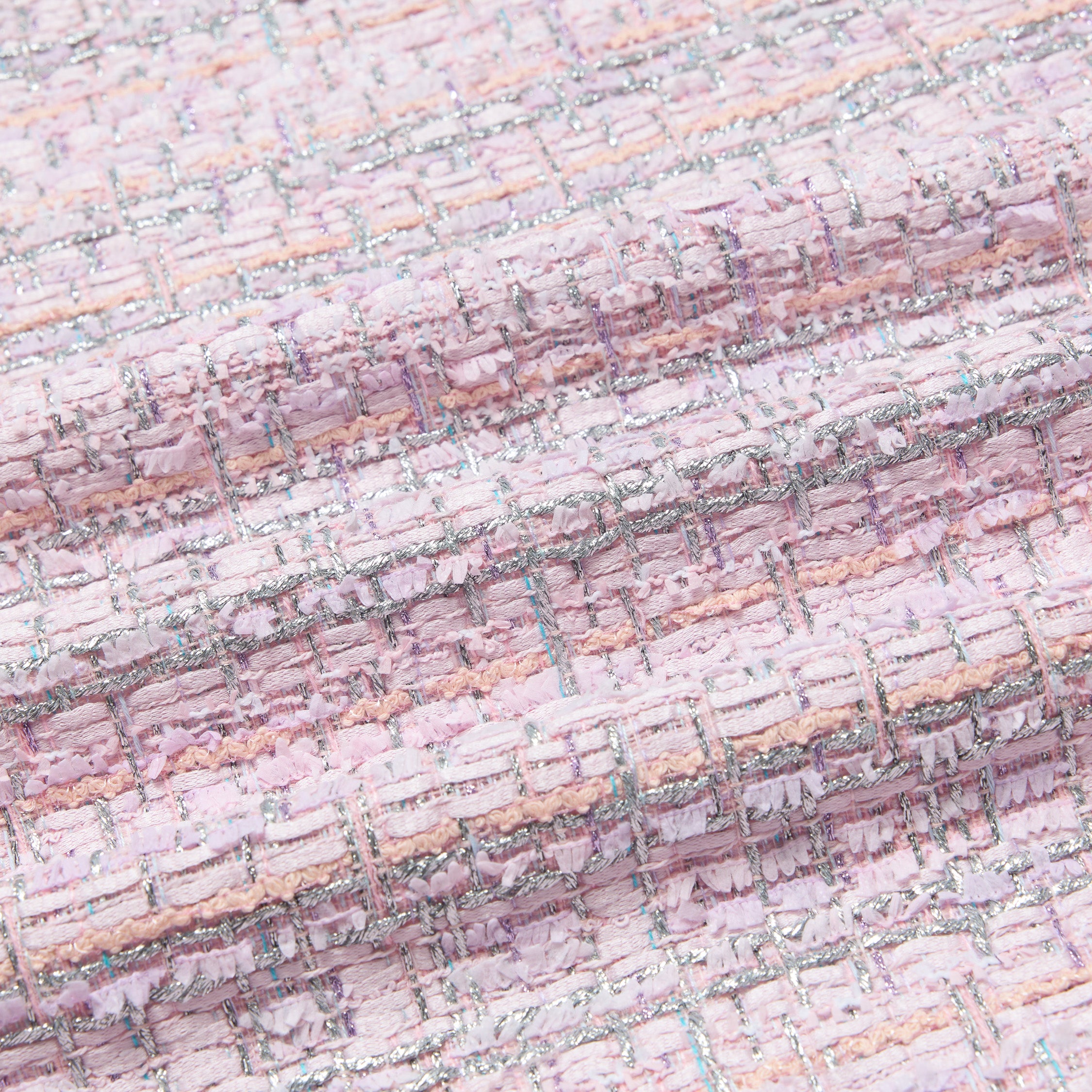 “Brunch at Ritz”法國羽紗彩線銀織花呢短褲—Rosé Lumière 瑰光曉曦