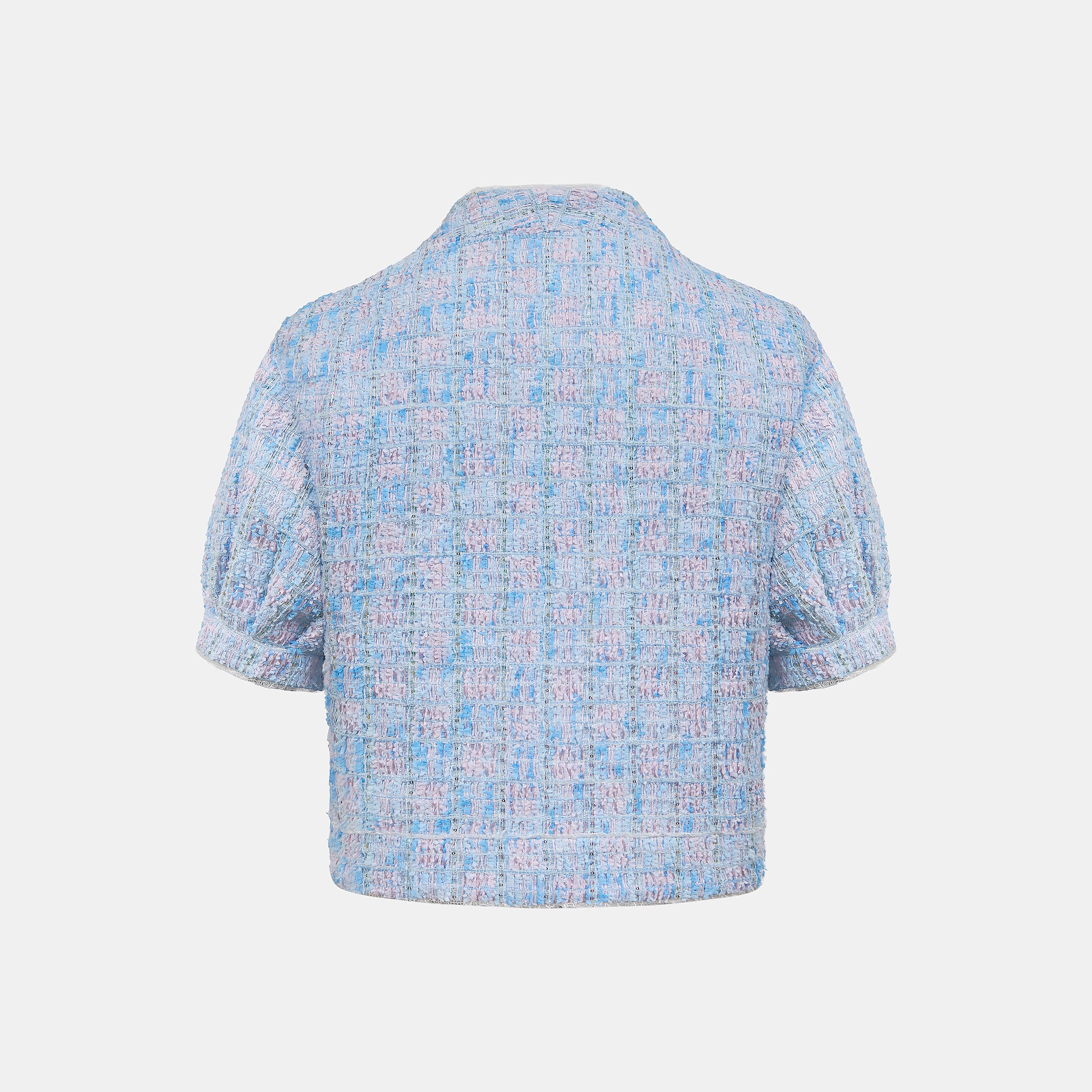 "Chelsea Citywalk." 法國立體簇紗亮片花呢外套—Blue Haze藍調清晨