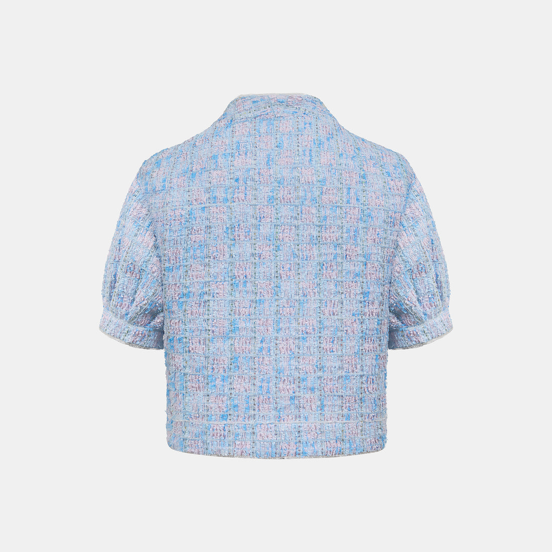 "Chelsea Citywalk." 法國立體簇紗亮片花呢外套—Blue Haze藍調清晨