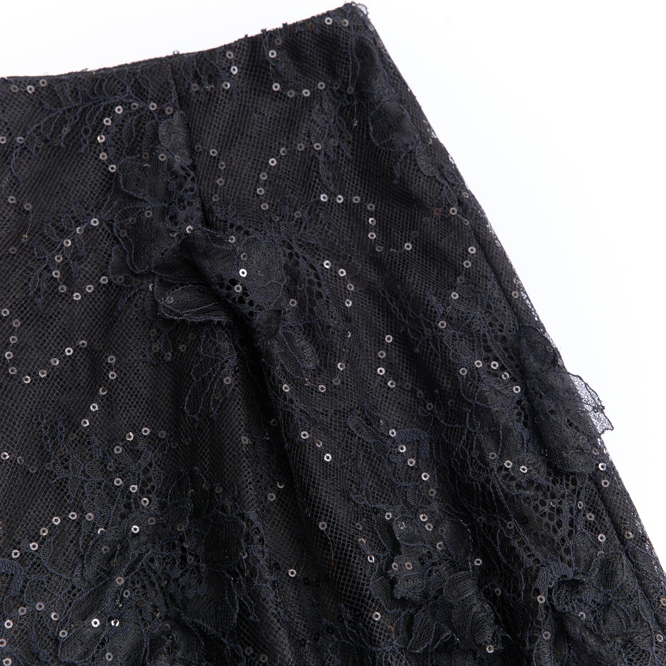 "Imperial Garden Teatime"羽瓣立繡蕾絲輕國風短褲—Midnight Veil沉夜浮香