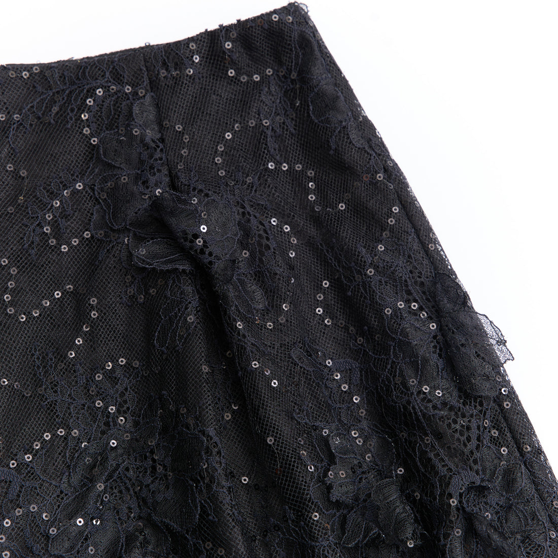 "Imperial Garden Teatime"羽瓣立繡蕾絲輕國風短褲—Midnight Veil沉夜浮香