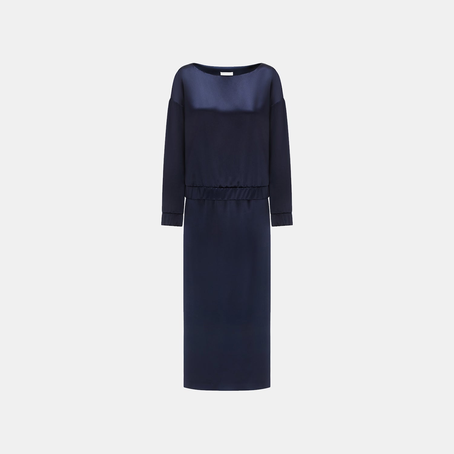 “Easy Go Chic.” 緞面醋酸休閒套裝—藍