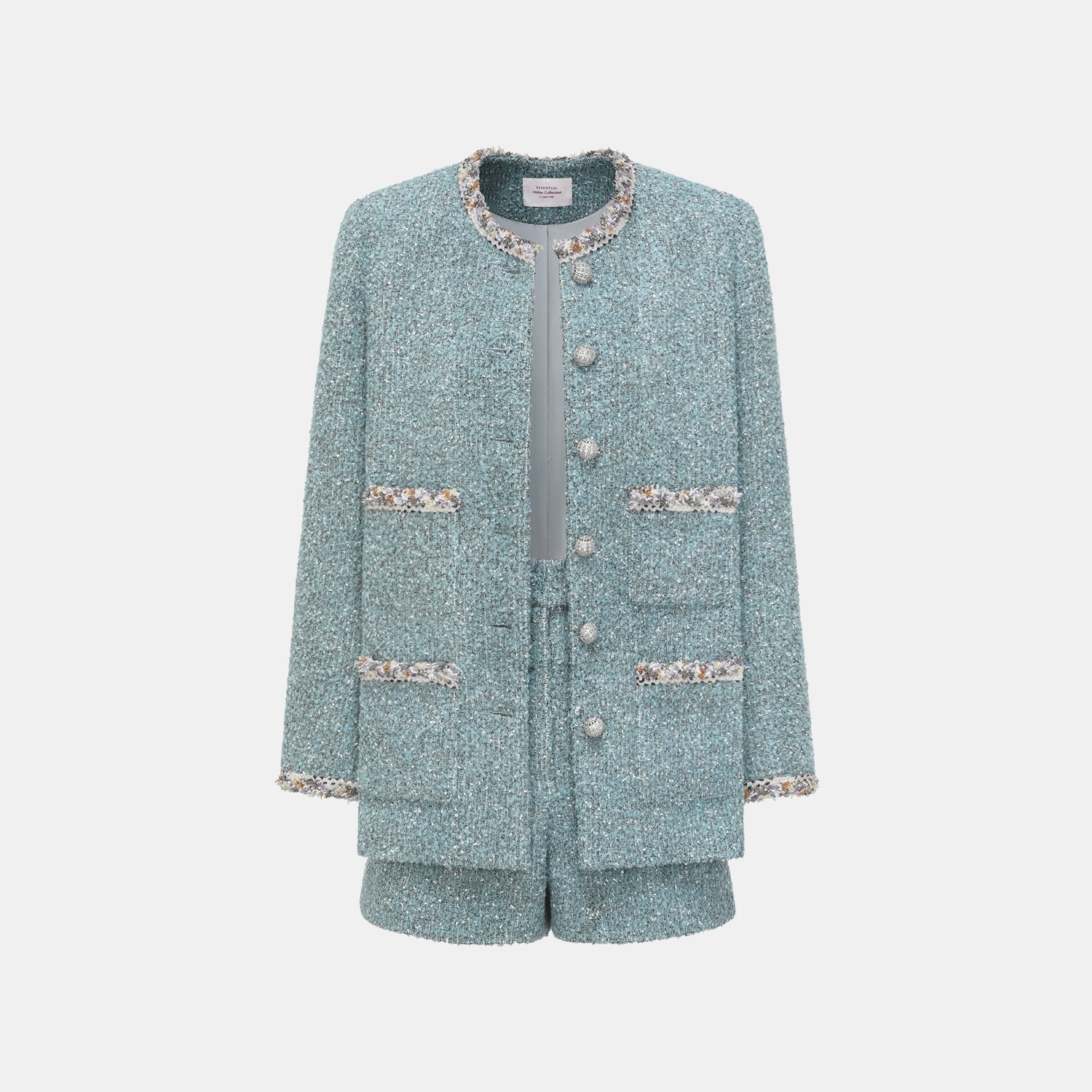 "Chelsea Citywalk." 義大利肌理工藝花呢短褲—Glacier Dream