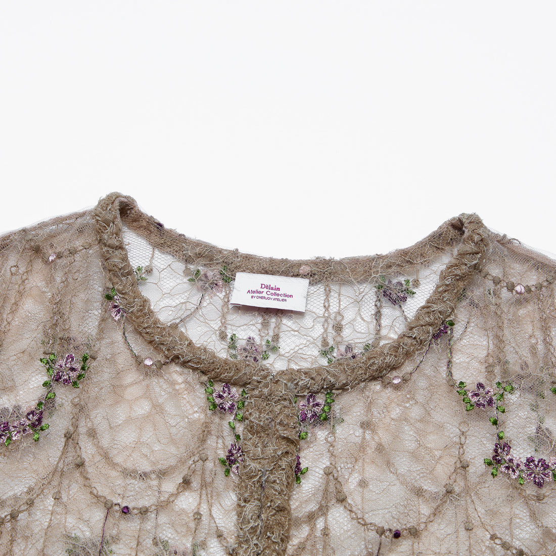 “Quiet Mastery”法國細繡織邊蕾絲開衫—Floré Chain花語藏盒