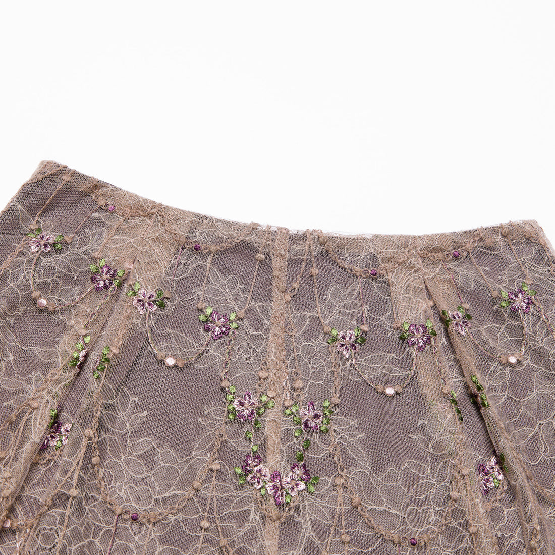 “Quiet Mastery”法國細繡織邊蕾絲短褲—Floré Chain花語藏盒