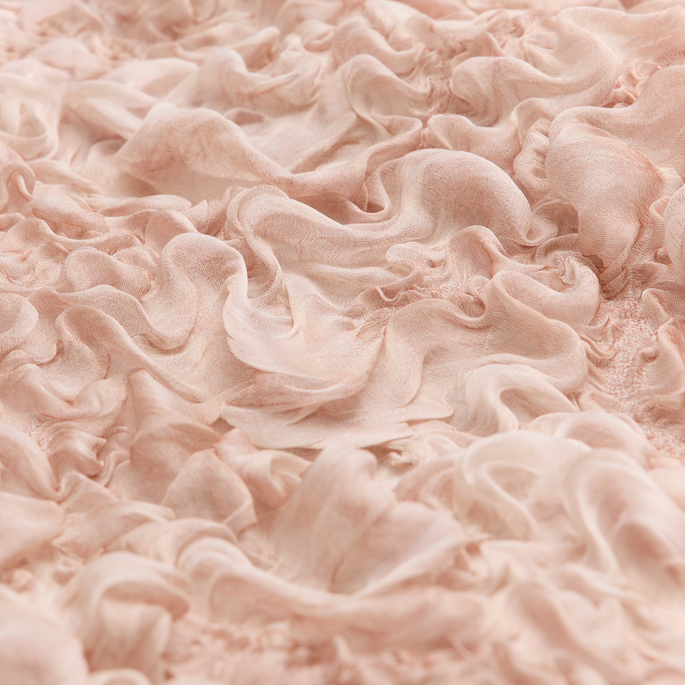 “Gallery Hours ” 義大利真絲立體藝術面料上衣—Rose Dew胭花玫瑰