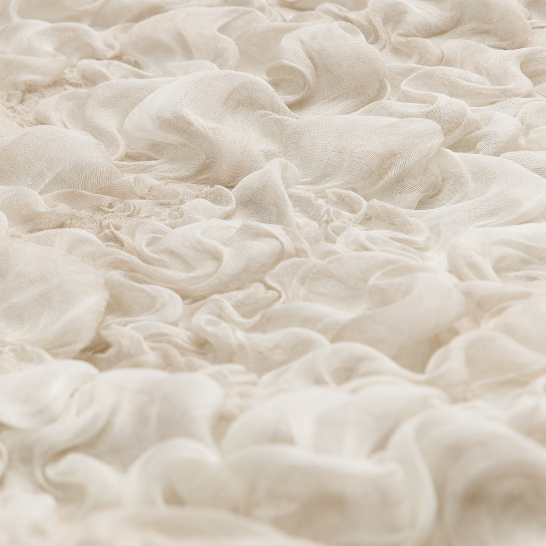 “Gallery Hours” 義大利真絲立體藝術面料上衣—Pearl Mist珍珠之霧