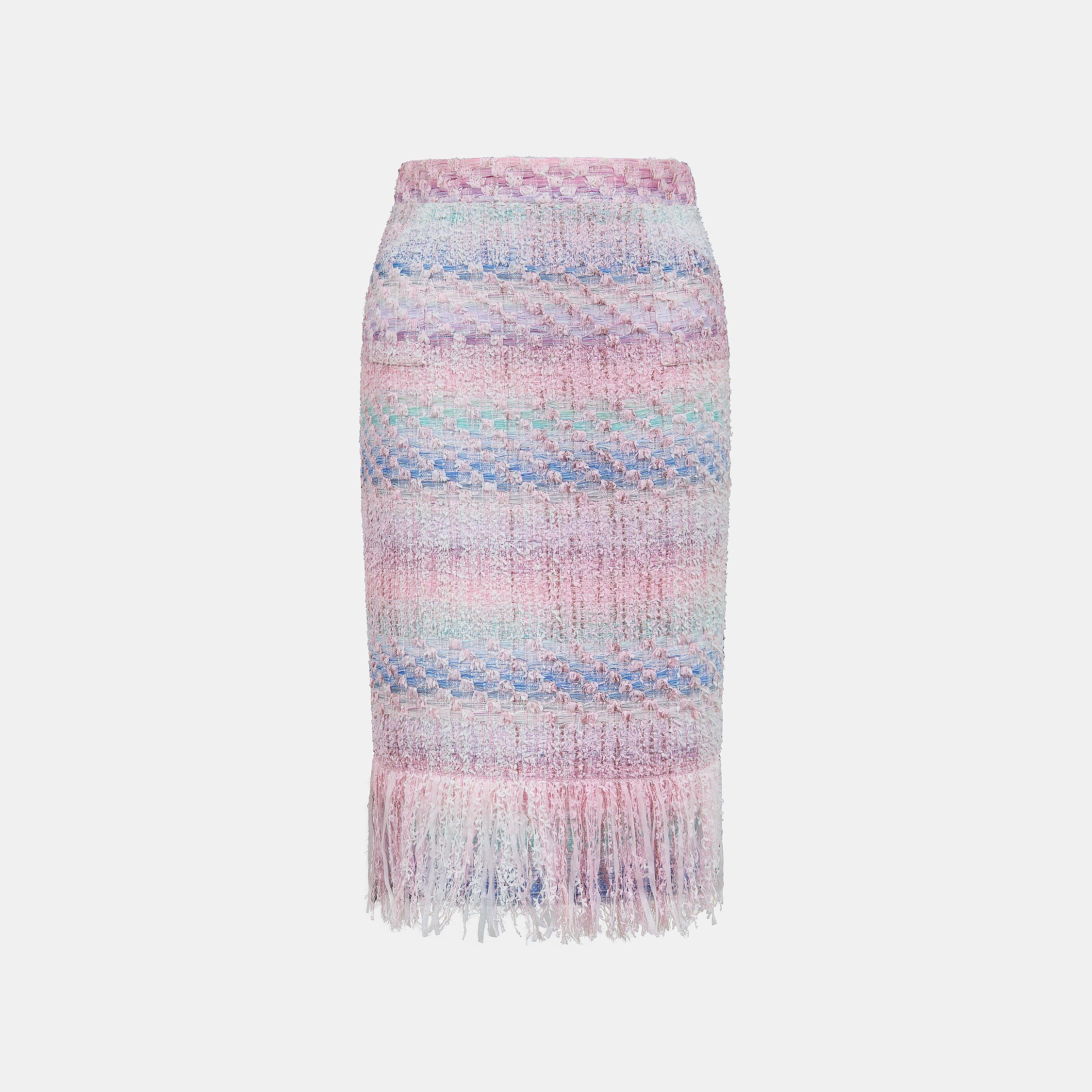 “Brunch at Ritz”法國羽紗流蘇花呢中長裙—Woven Éclat 織光流影