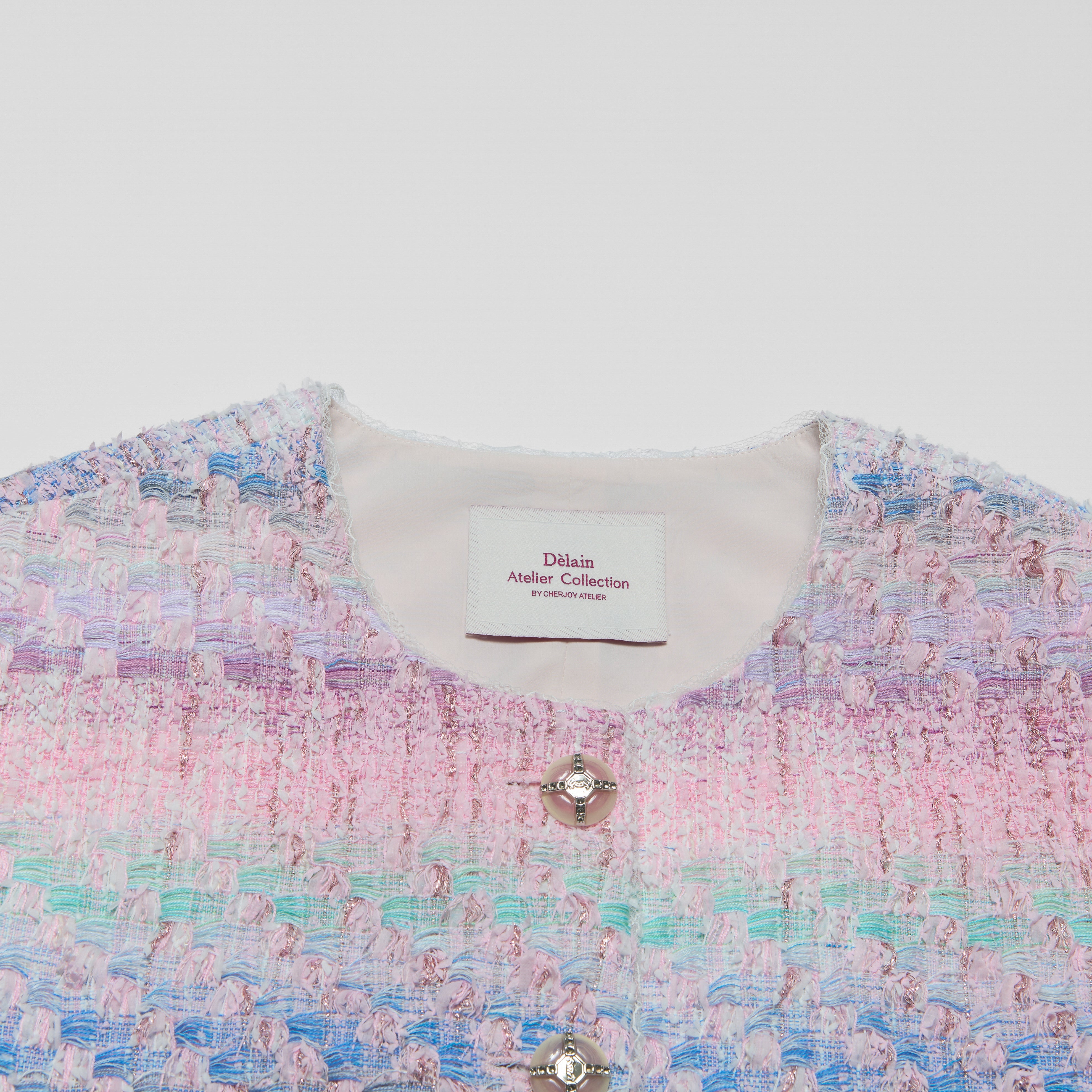 “Brunch at Ritz”法國羽紗流蘇花呢中長款馬甲背心—Woven Éclat 織光流影