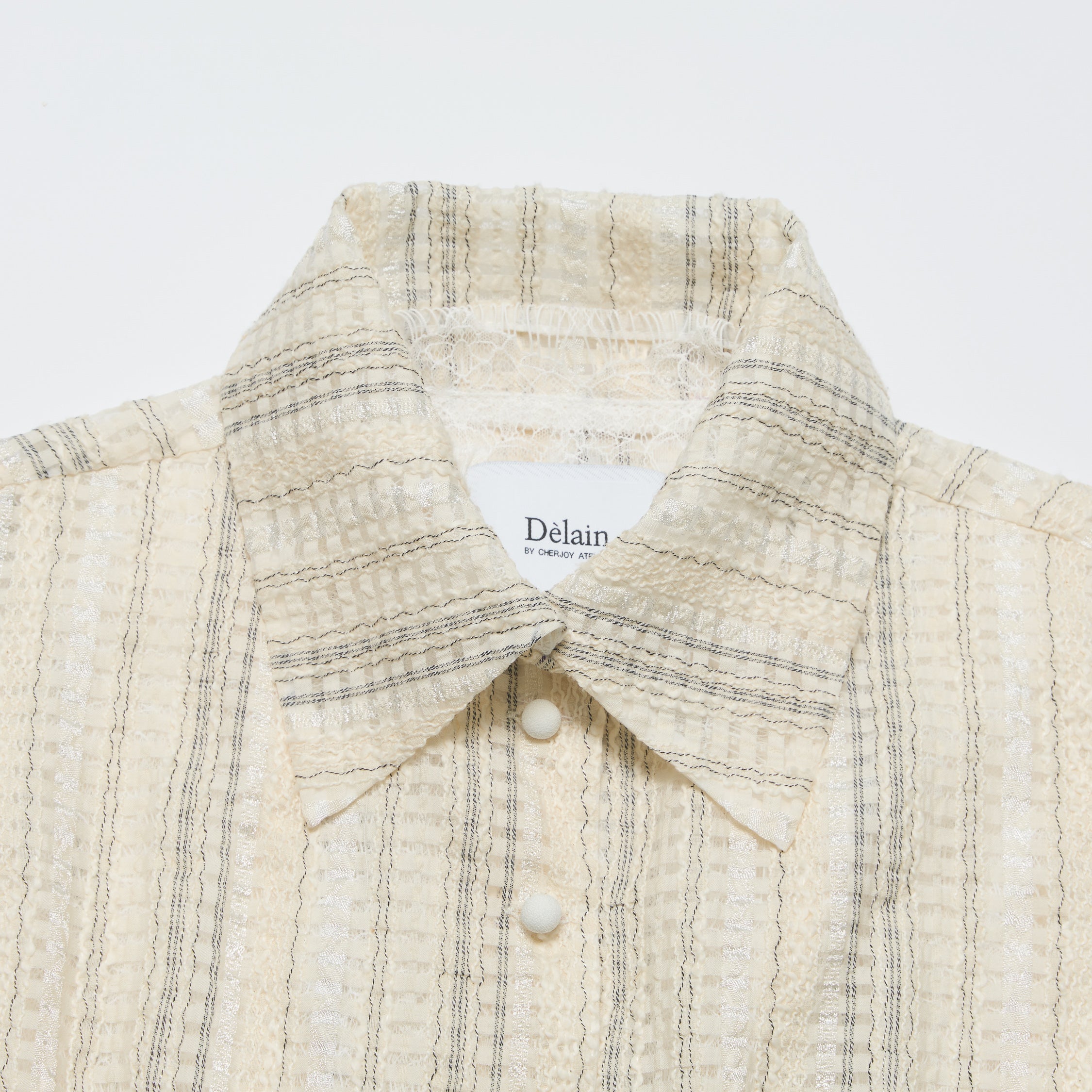 “Weekend at Monaco”義大利棉紡格織透蕾絲紗狩獵收腰馬甲背心— Stone Veil 石紗微影