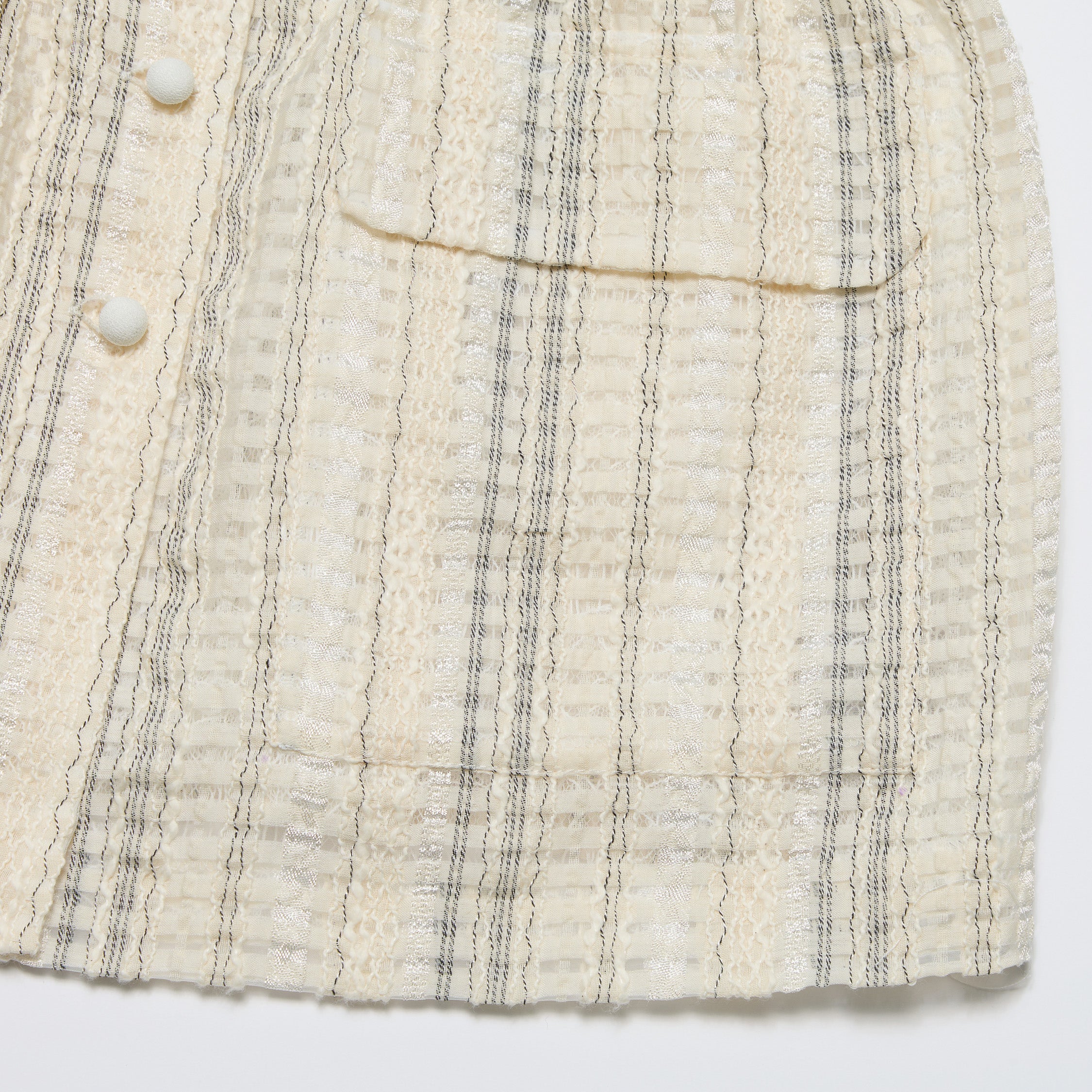 “Weekend at Monaco”義大利棉紡格織透蕾絲紗狩獵收腰馬甲背心— Stone Veil 石紗微影