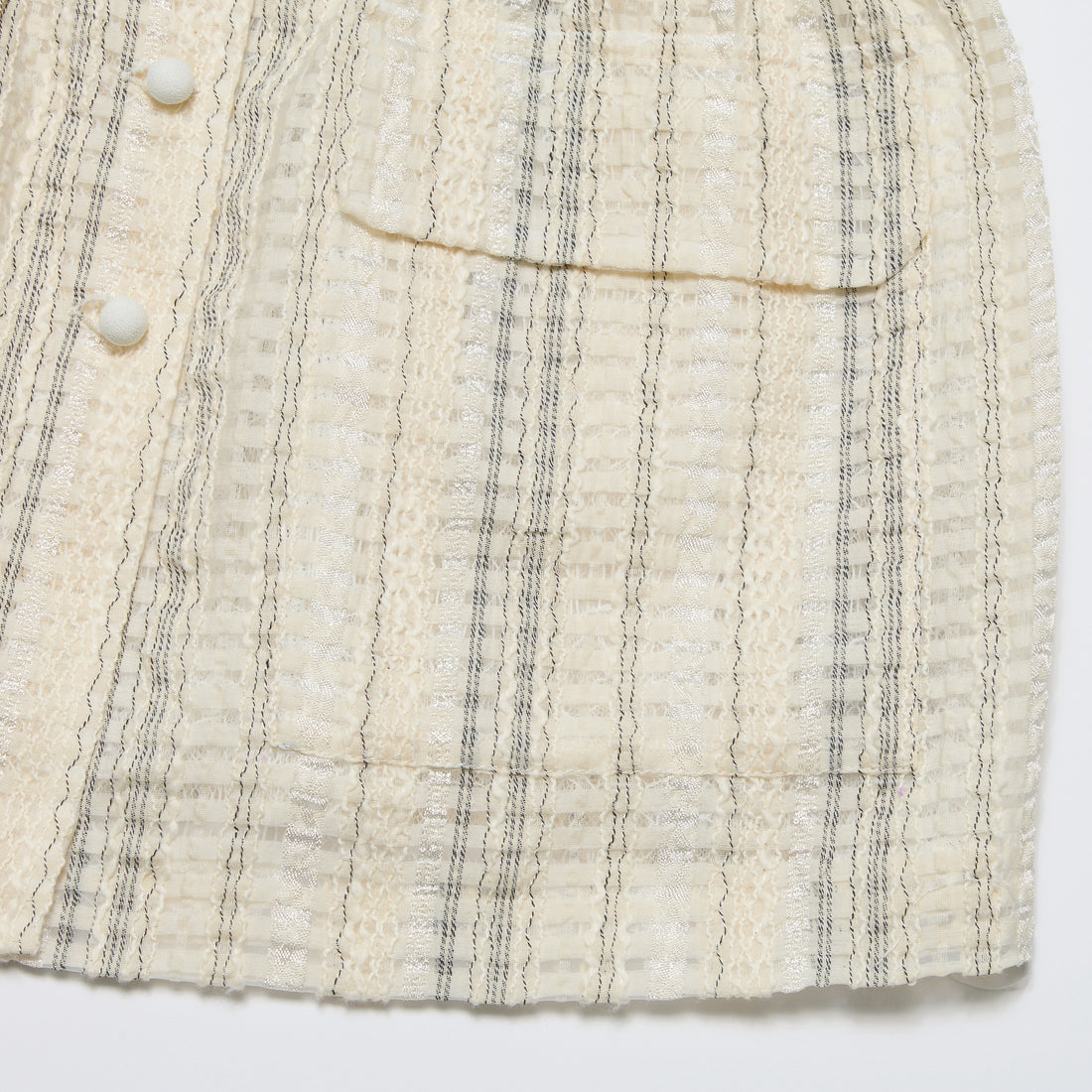 “Weekend at Monaco”義大利棉紡格織透蕾絲紗狩獵收腰馬甲背心— Stone Veil 石紗微影