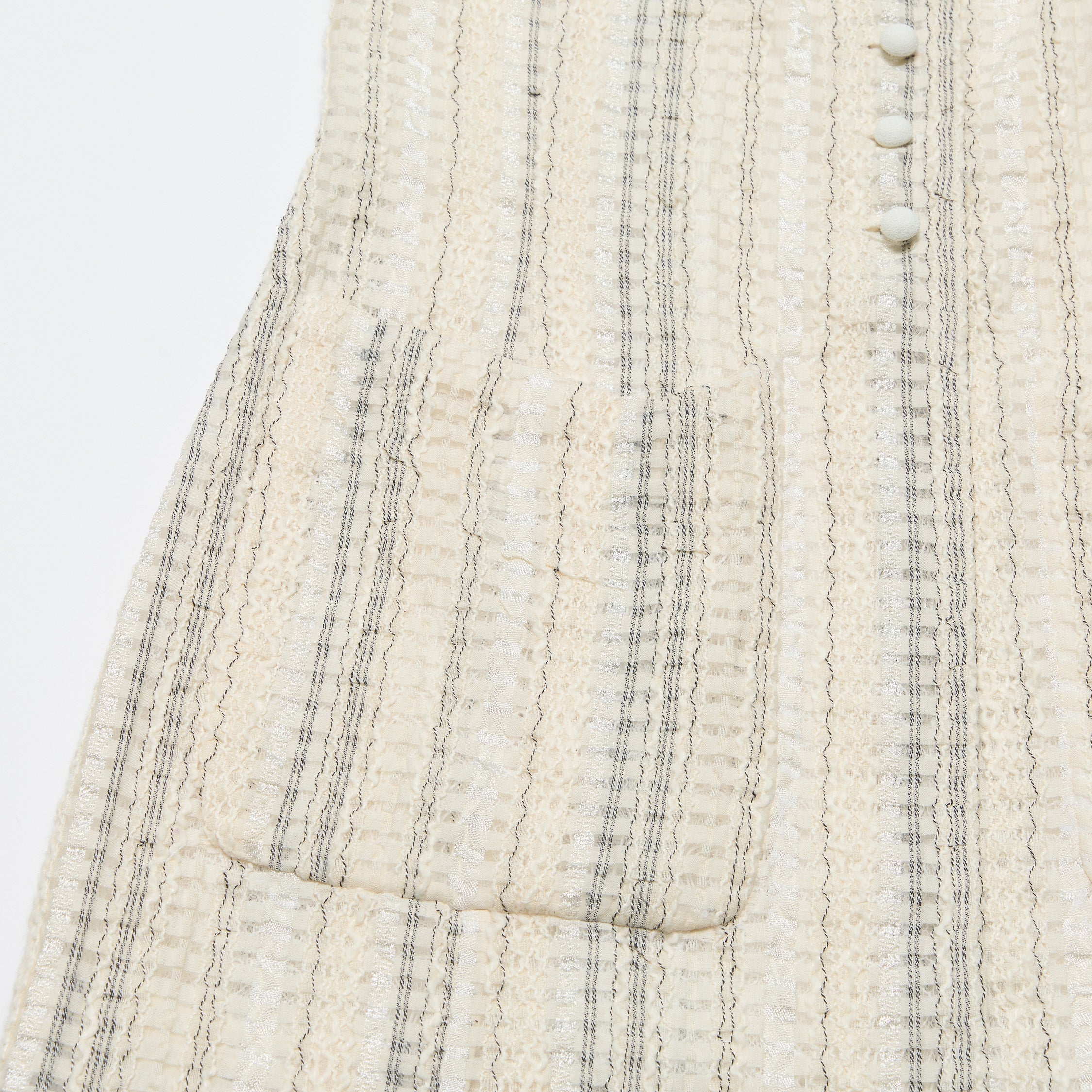 “Weekend at Monaco”義大利棉紡格織透紗蕾絲馬甲背心— Stone Veil 石紗微影