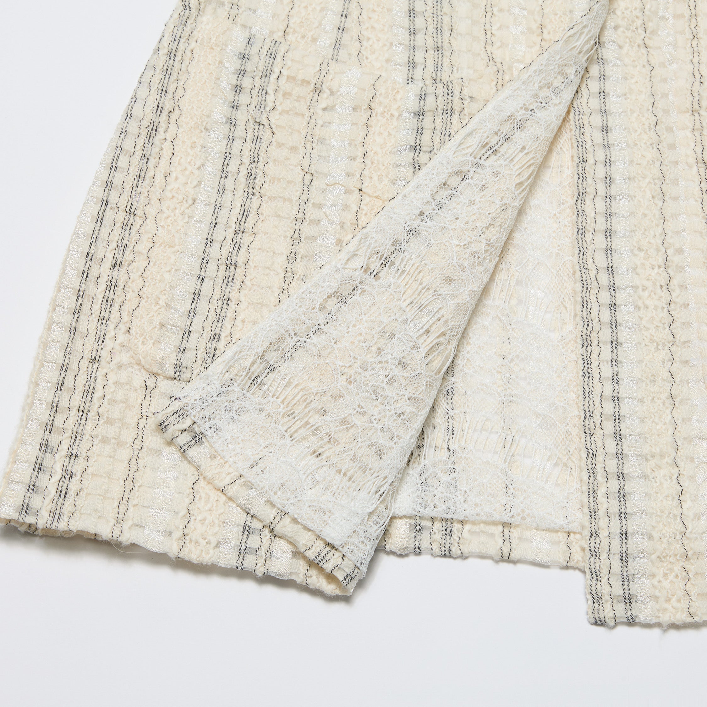 “Weekend at Monaco”義大利棉紡格織透紗蕾絲馬甲背心— Stone Veil 石紗微影