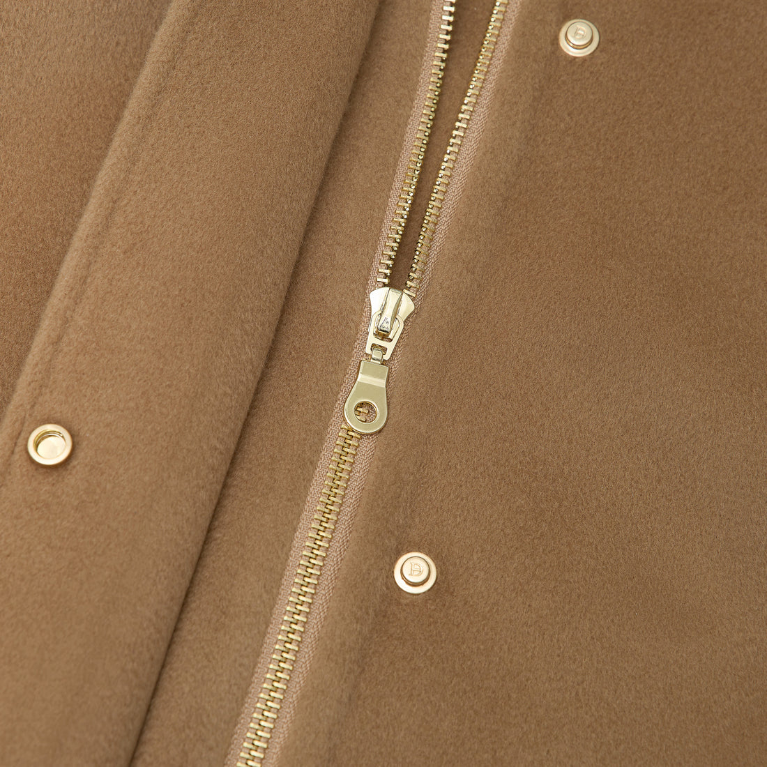 "Winter Diary"100%Cashmere雙面極細長絨拼皮立領狩獵外套—Honey Acorn暖蜜糖韻