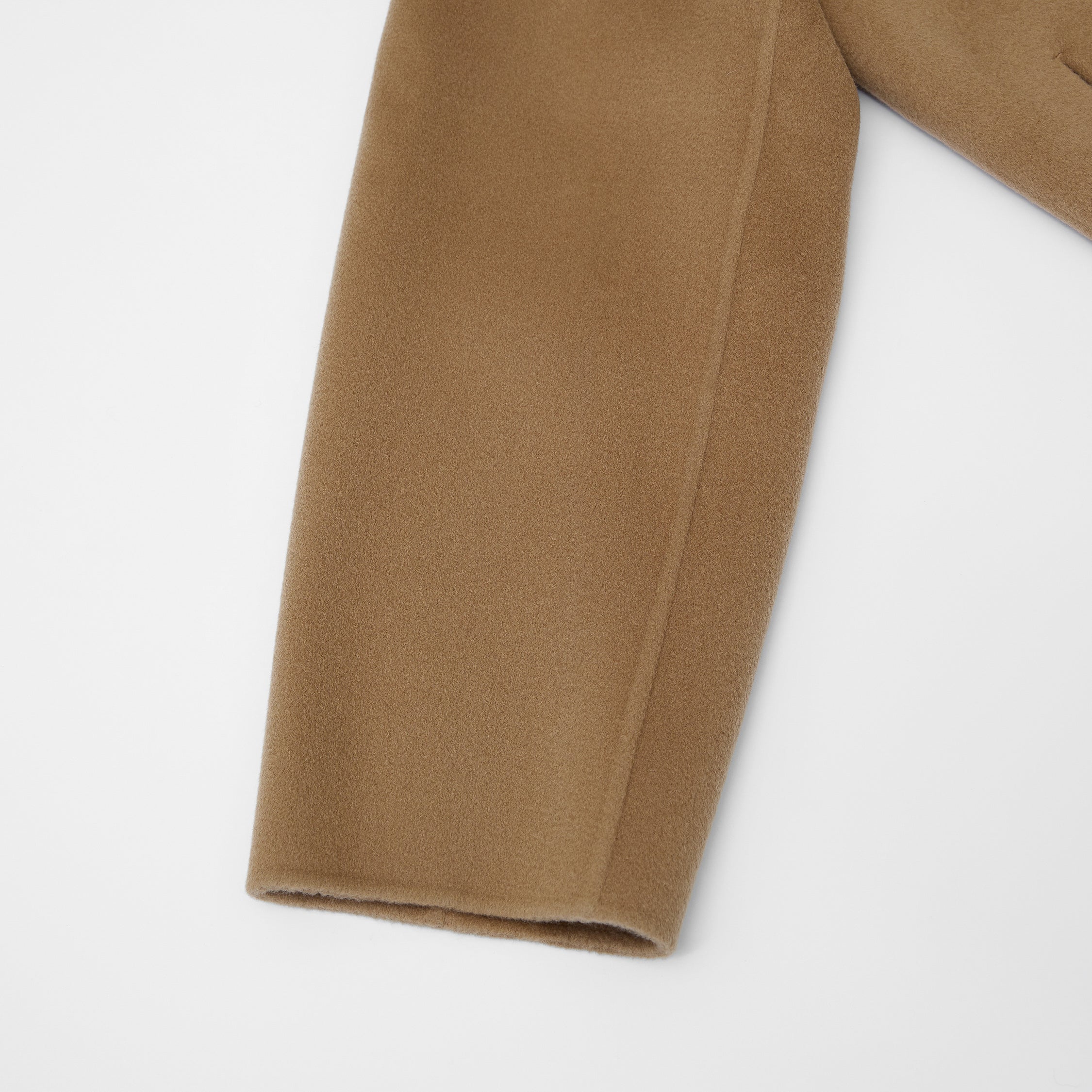 "Winter Diary"100%Cashmere雙面極細長絨拼皮立領狩獵外套—Honey Acorn暖蜜糖韻