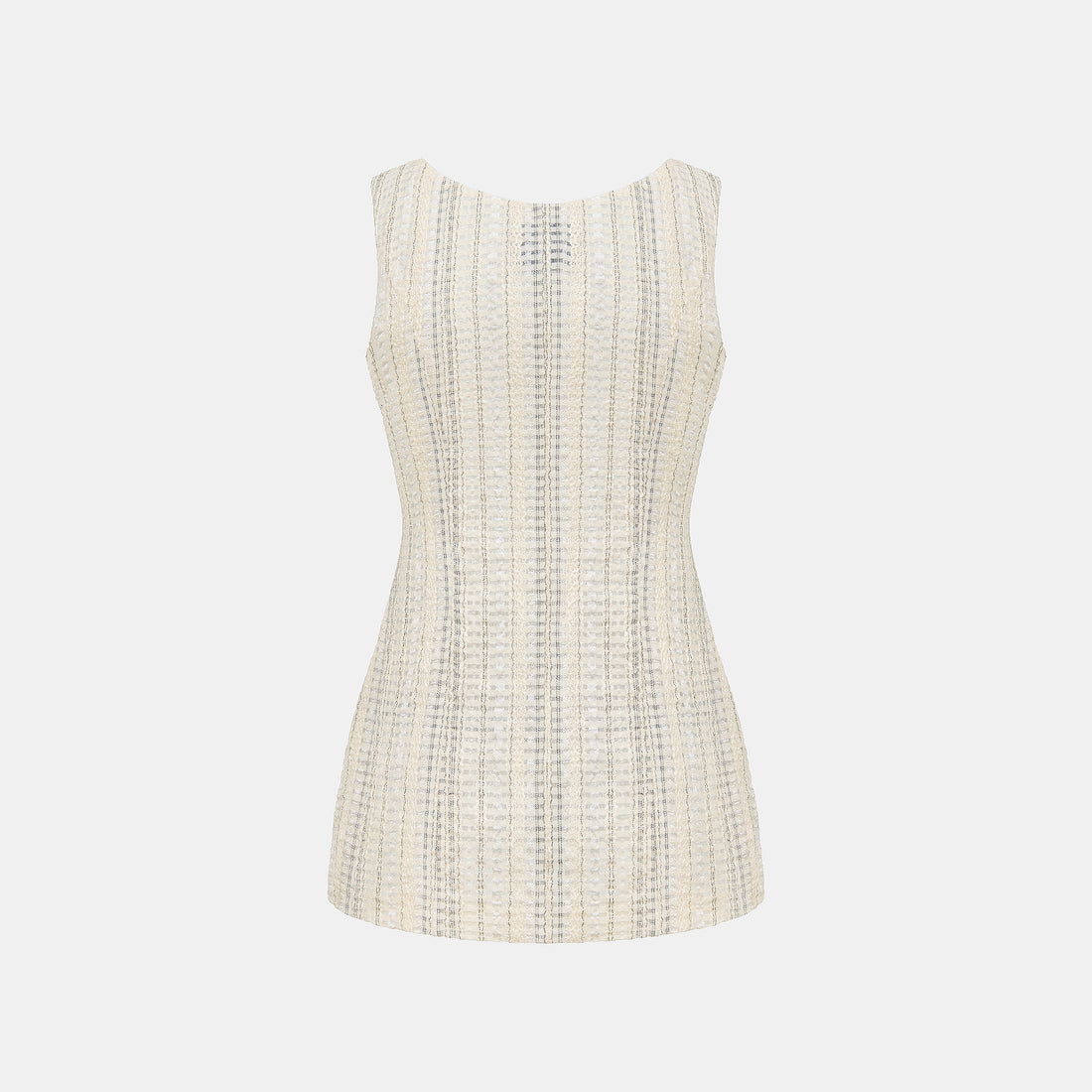 “Weekend at Monaco”義大利棉紡格織透紗蕾絲馬甲背心— Stone Veil 石紗微影