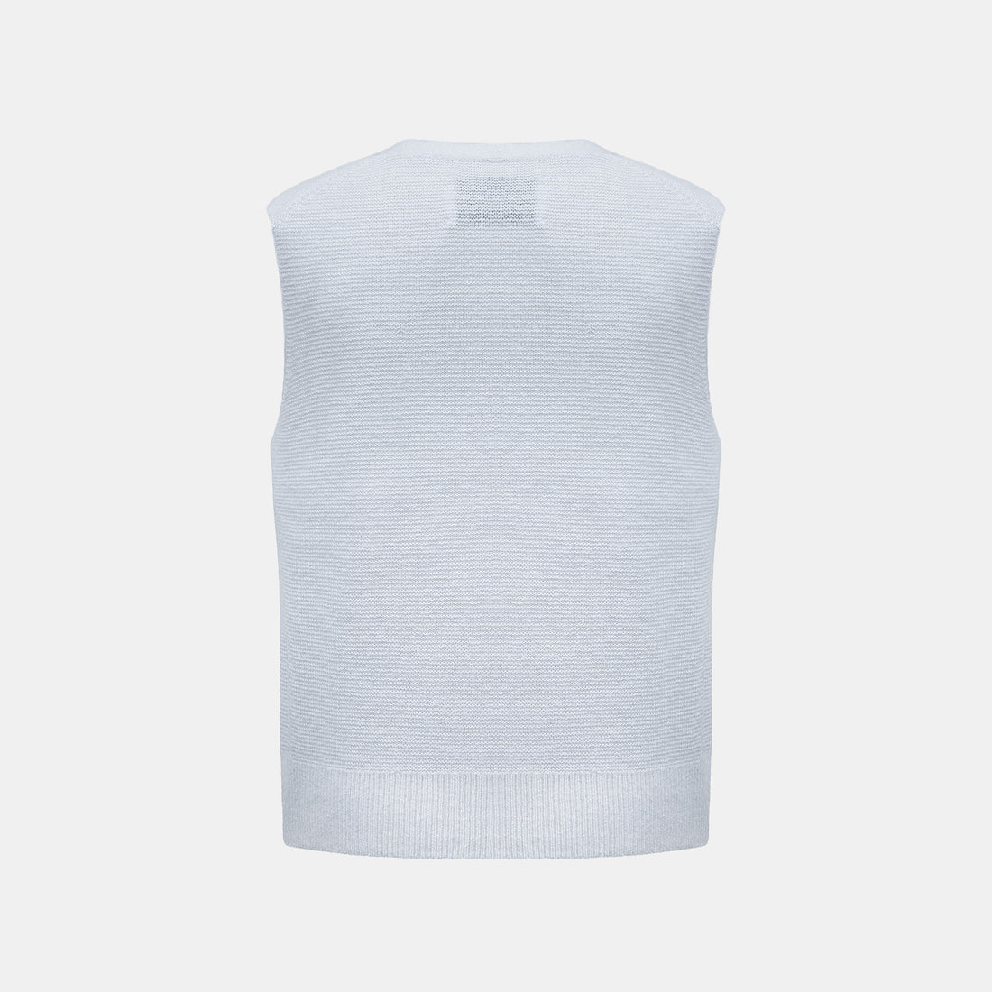 Spring Diary” Silk Cashmere真絲兩件式背心針織上衣—Azure Glow藍霧輕光