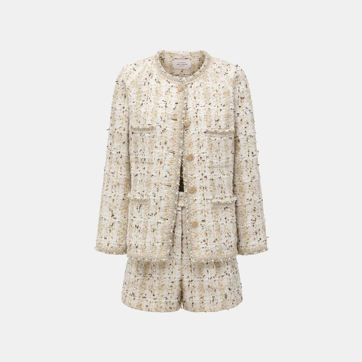 "Chelsea Citywalk." 法國經典絲金織藝花呢短褲—Gilded Lisbon金色里斯本