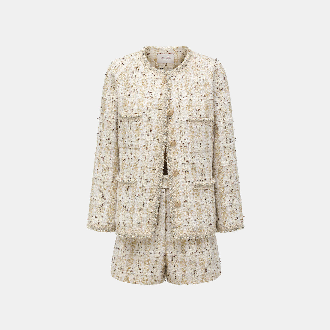 "Chelsea Citywalk." 法國經典絲金織藝花呢短褲—Gilded Lisbon金色里斯本