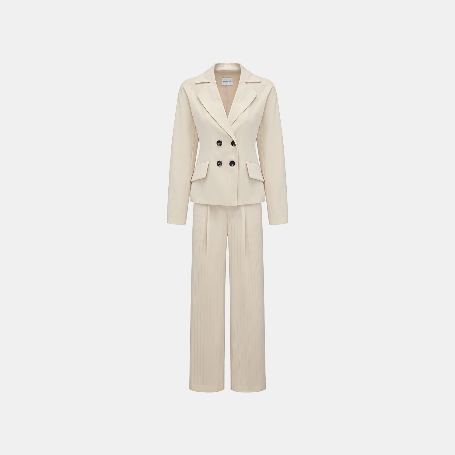 "Speak Sleek." 銀織工藝直條西裝長褲—Drifted Light自由掠影